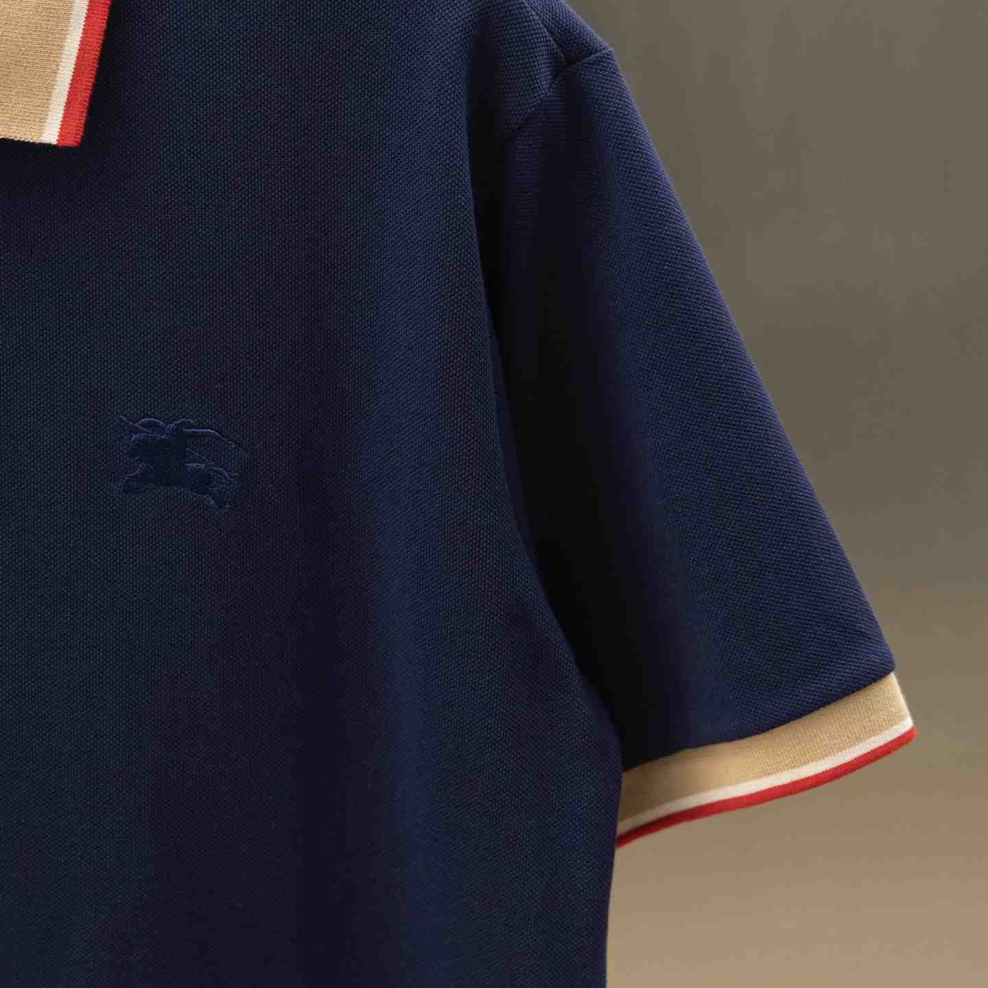 Burberry Logo Collar Cotton Polo Shirt - DesignerGu