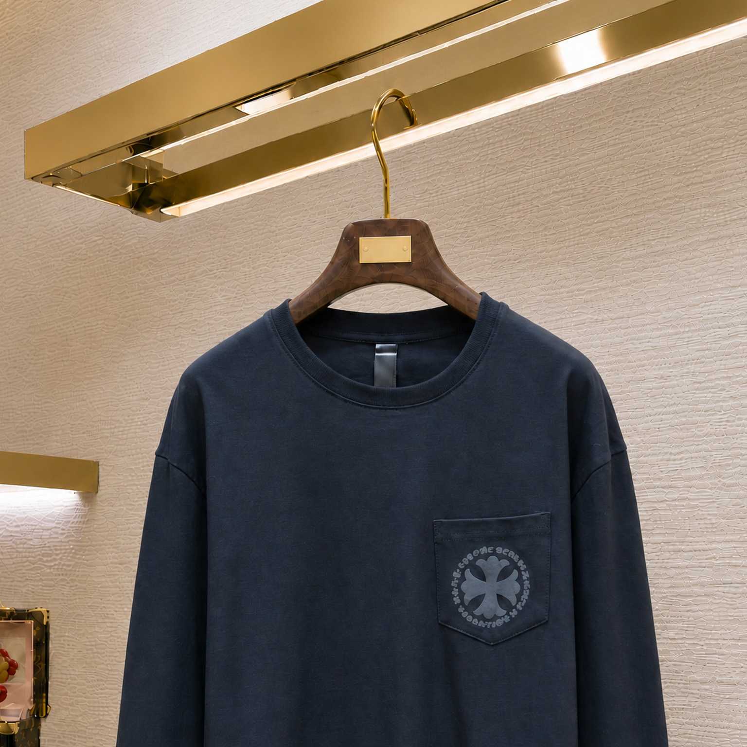 Chrome Hearts Pattern Cross Flower Circle Sanskrit Long Sleeve - DesignerGu