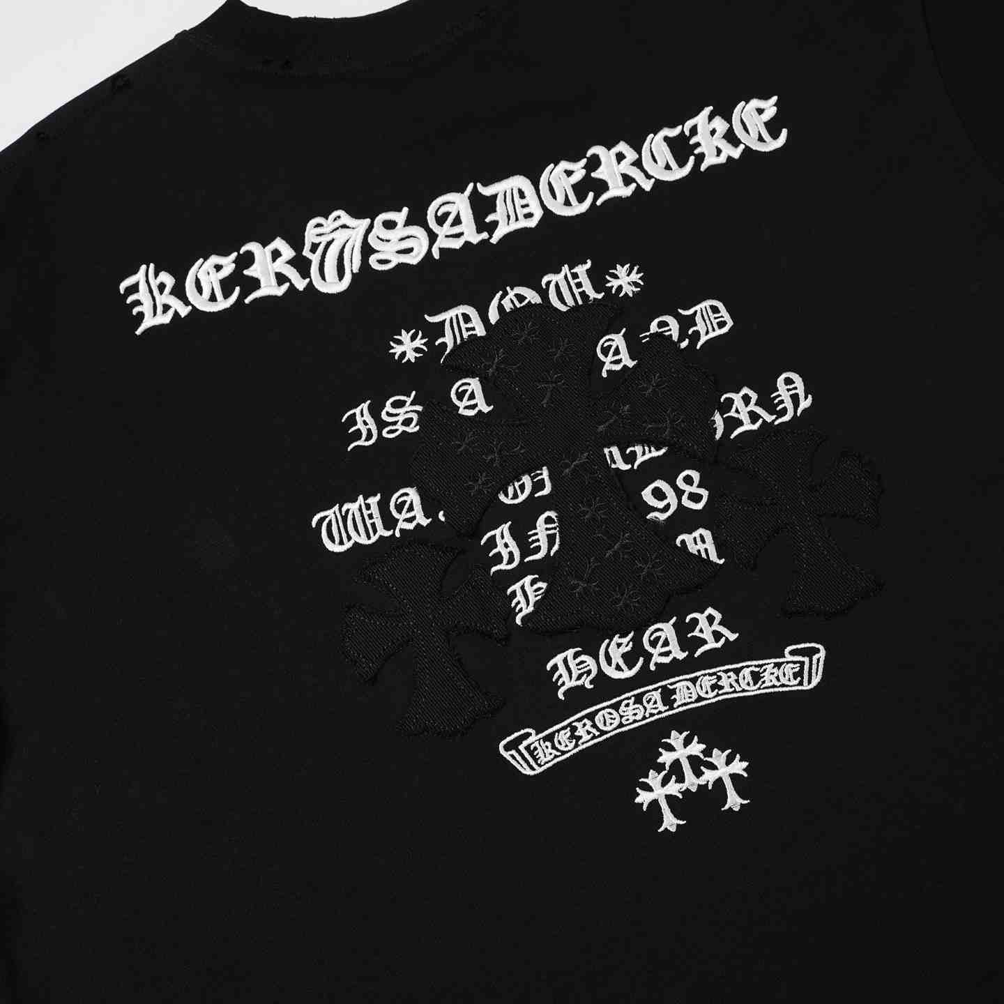 Chrome Hearts Embroidered T-Shirt 'Black' - DesignerGu