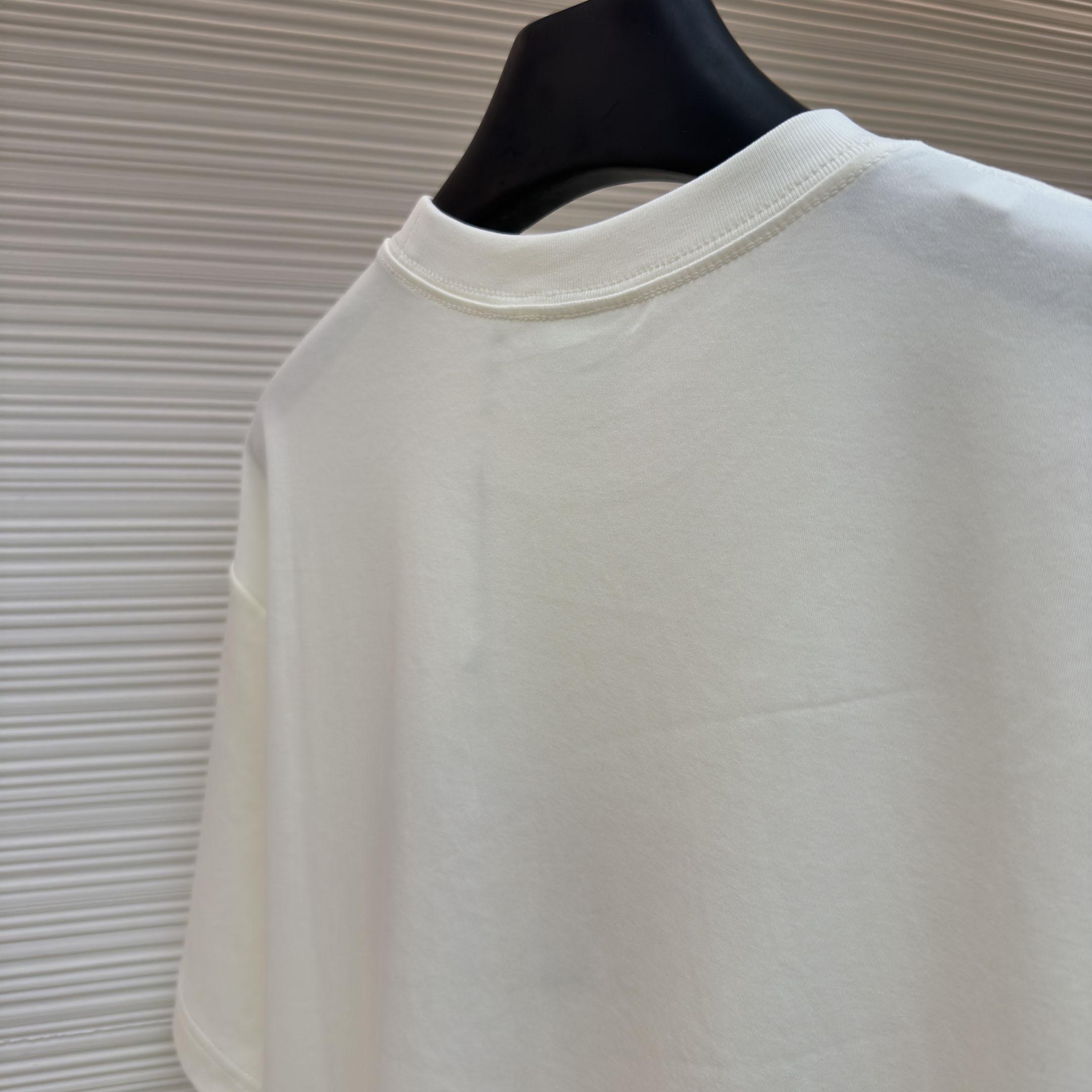 Dior T-shirt Met Borduursel, Relaxed-Fit - DesignerGu