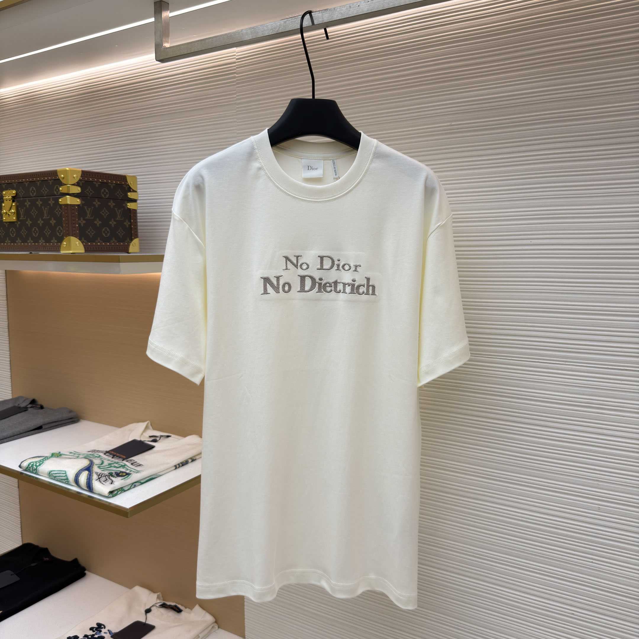 Dior T-shirt Met Borduursel, Relaxed-Fit - DesignerGu