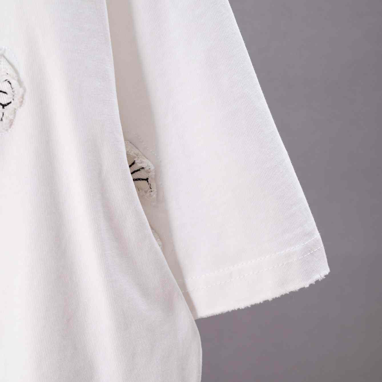 Chrome Hearts Cross Stitch Patchwork  T-Shirt 'White' - DesignerGu