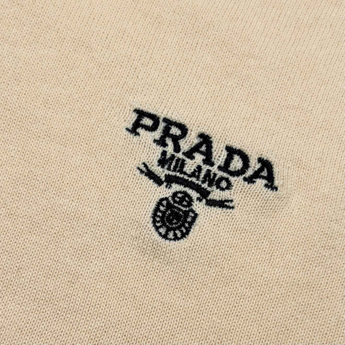 Prada Superfine Wool Polo Shirt - DesignerGu