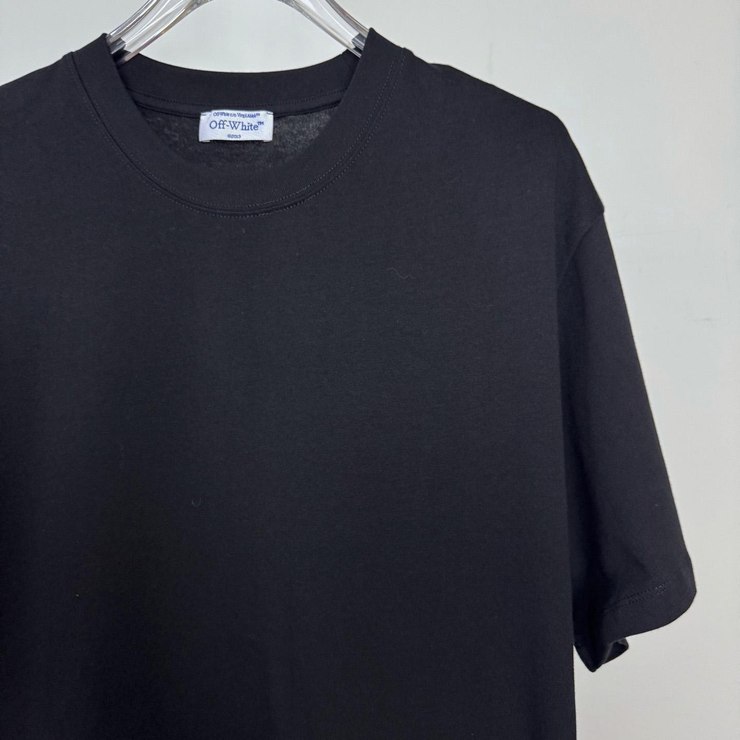Off-White Sprayed Painted Twill Pattern T-Shirt - DesignerGu