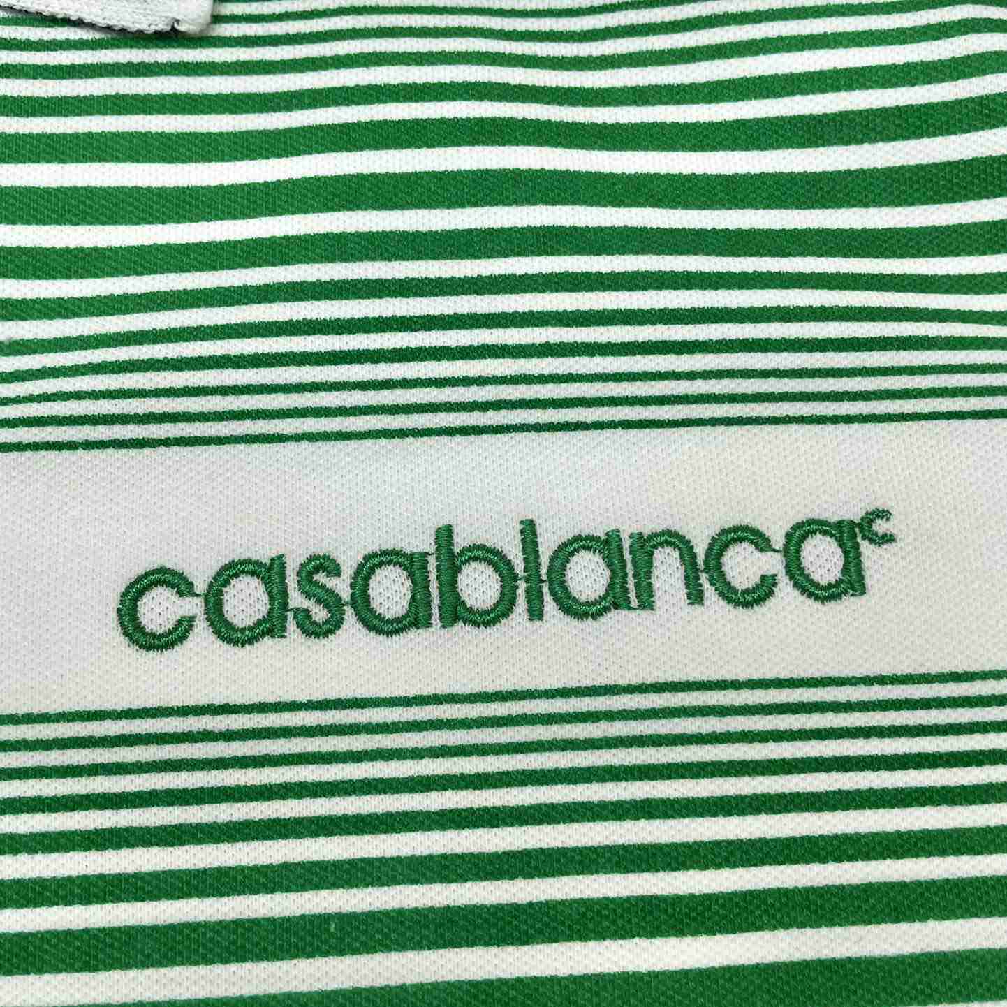 Casablanca White Gradient Stripe Polo C814 - DesignerGu