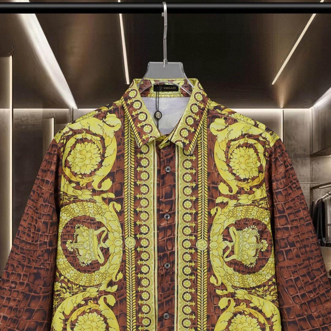 Versace Baroccodile Silk Shirt - DesignerGu