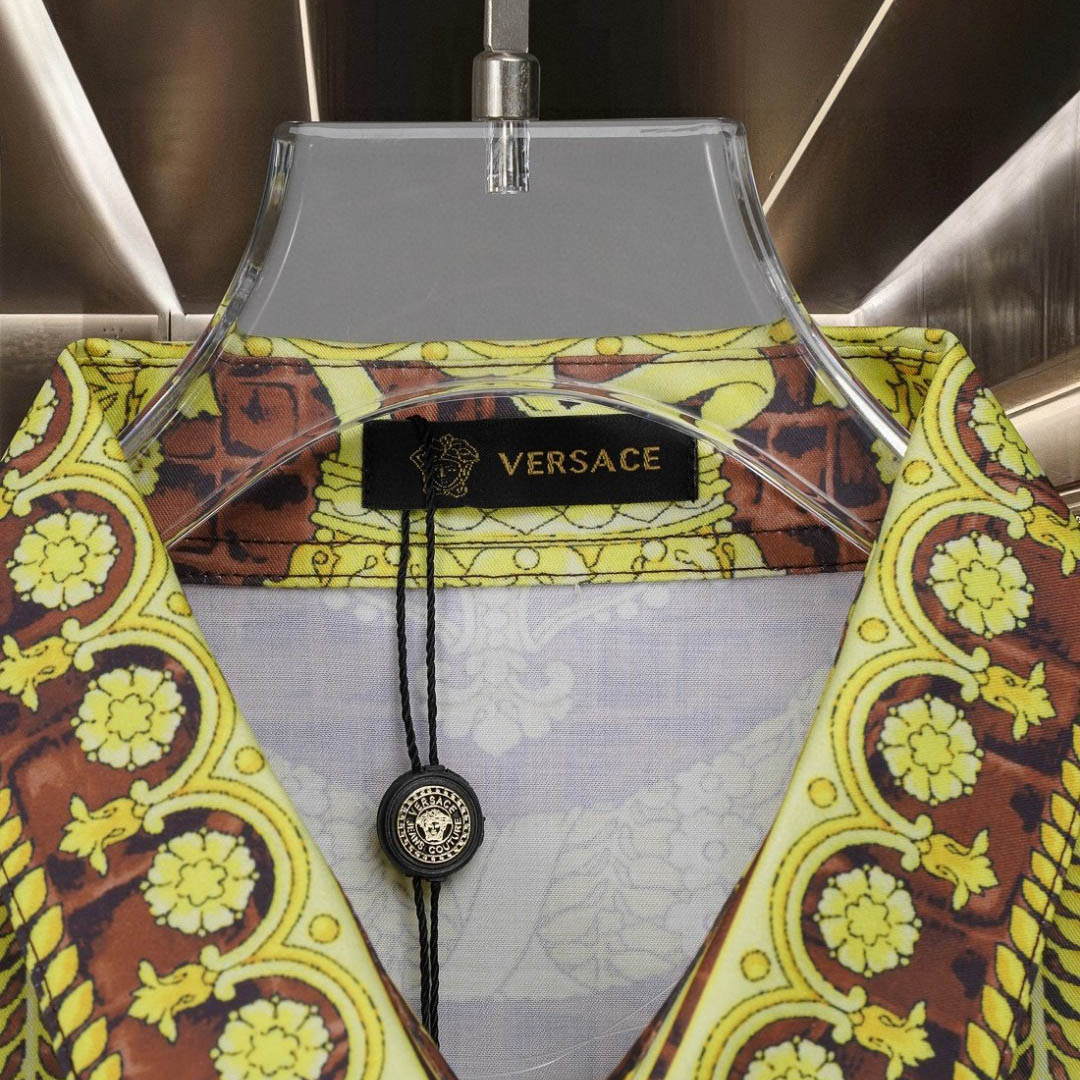 Versace Baroccodile Silk Shirt - DesignerGu