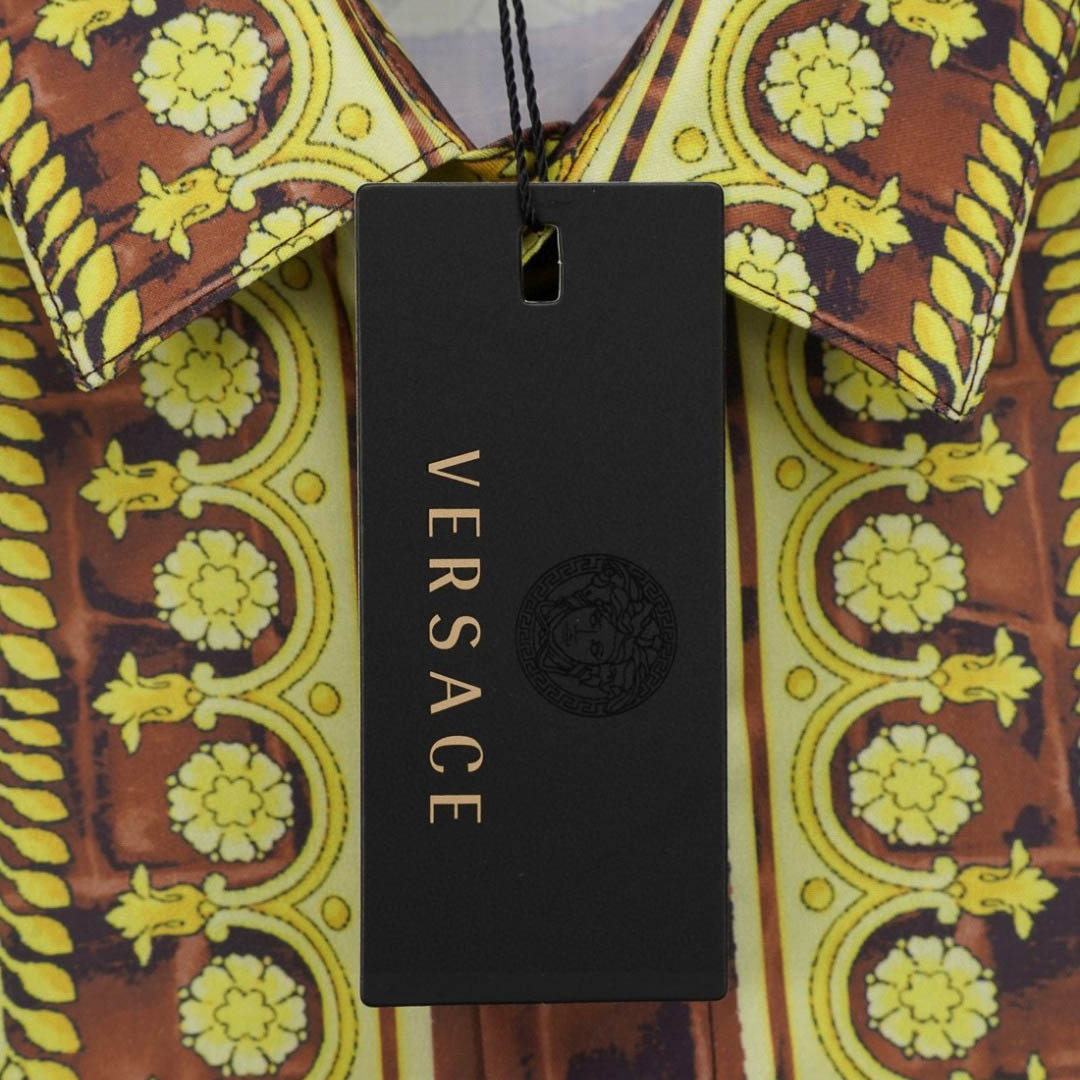 Versace Baroccodile Silk Shirt - DesignerGu