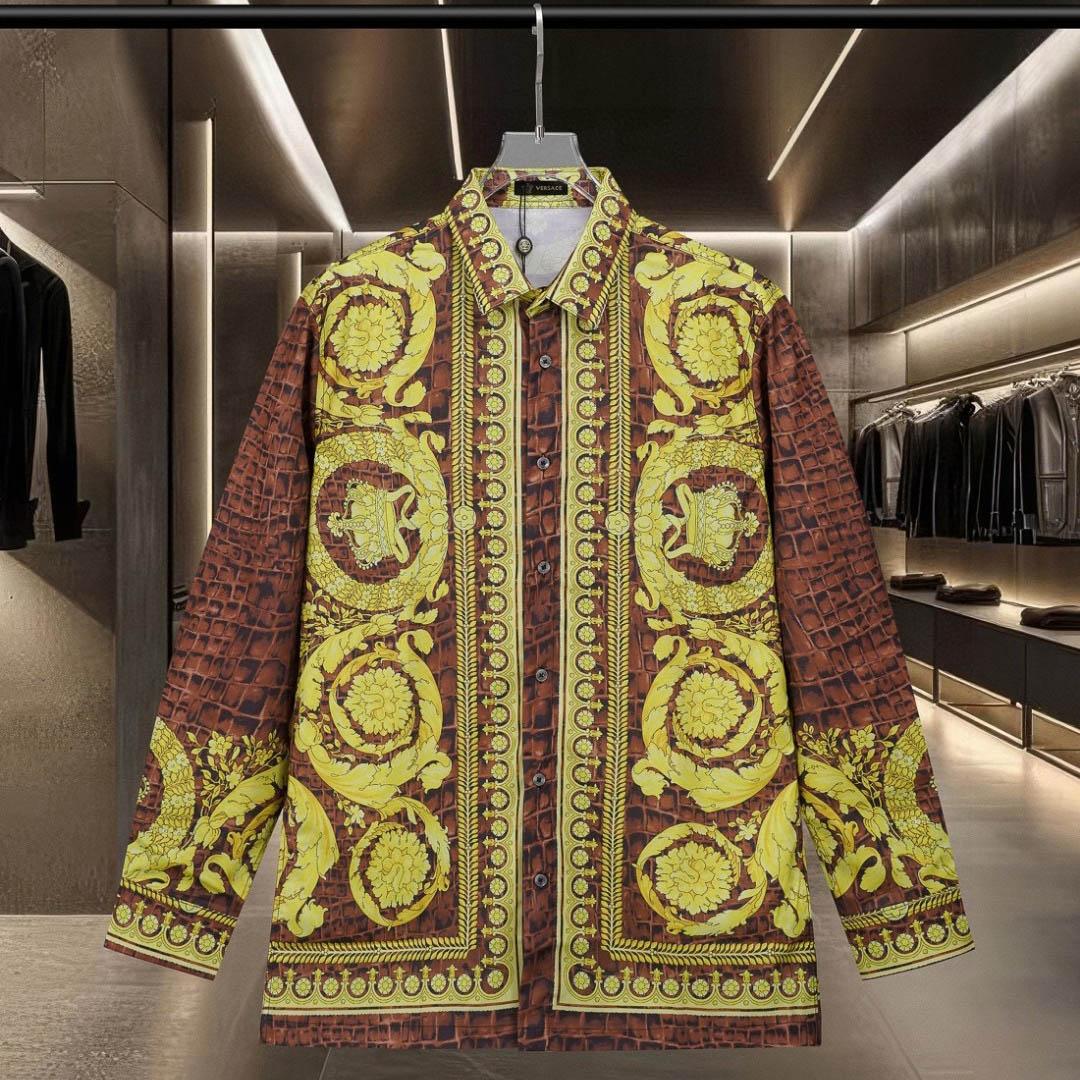 Versace Baroccodile Silk Shirt - DesignerGu