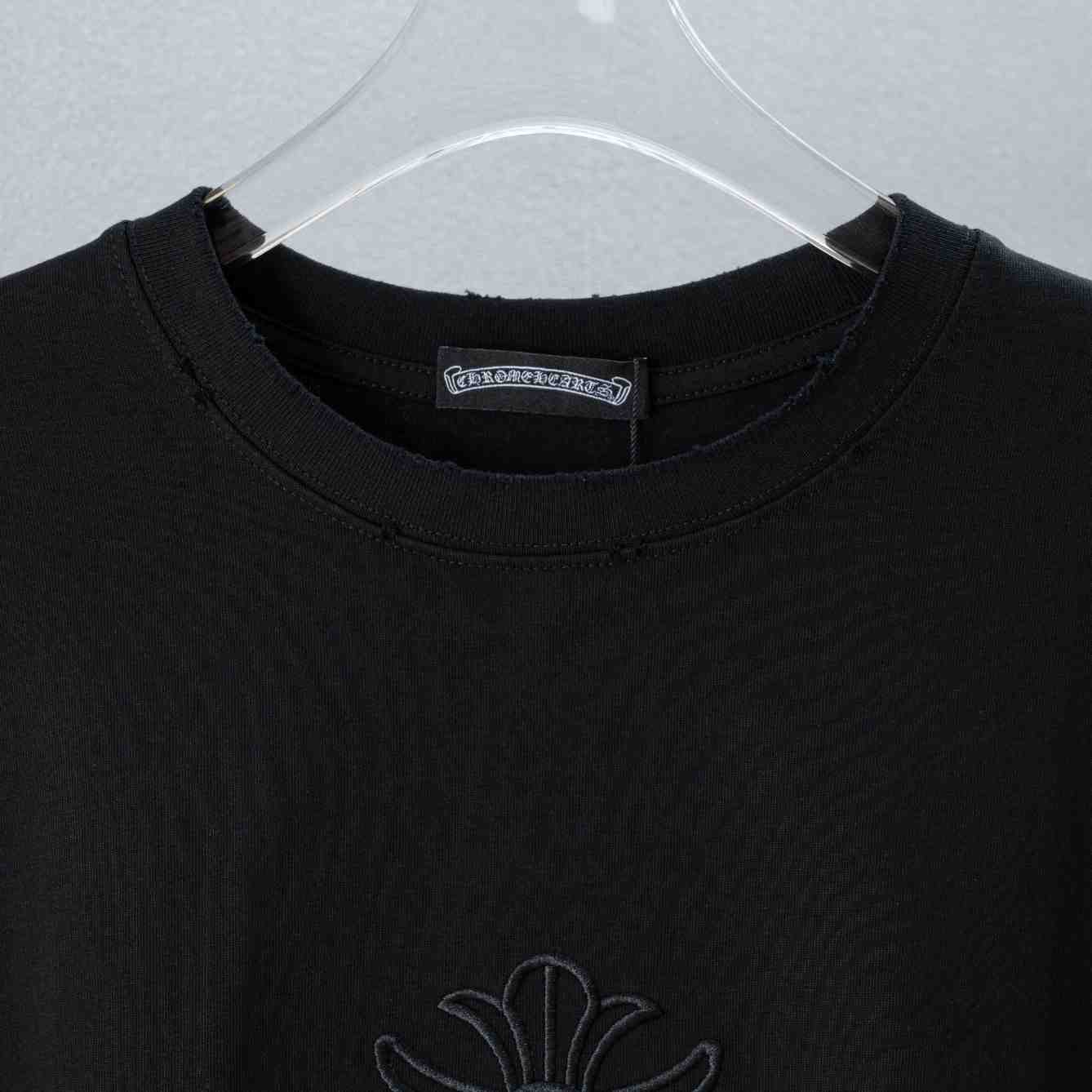 Chrome Hearts Colorful  Cross Embroidery T-Shirt 'Black' - DesignerGu
