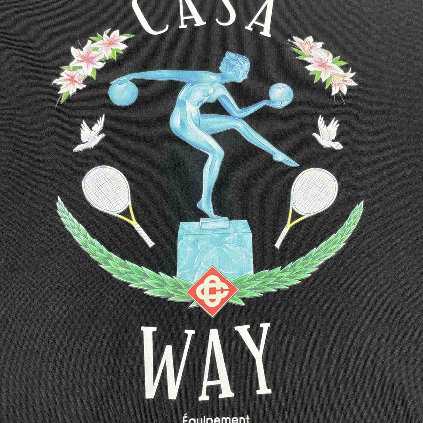 Casablanca Statue En Marbre Short Sleeve T‑Shirt C869 - DesignerGu