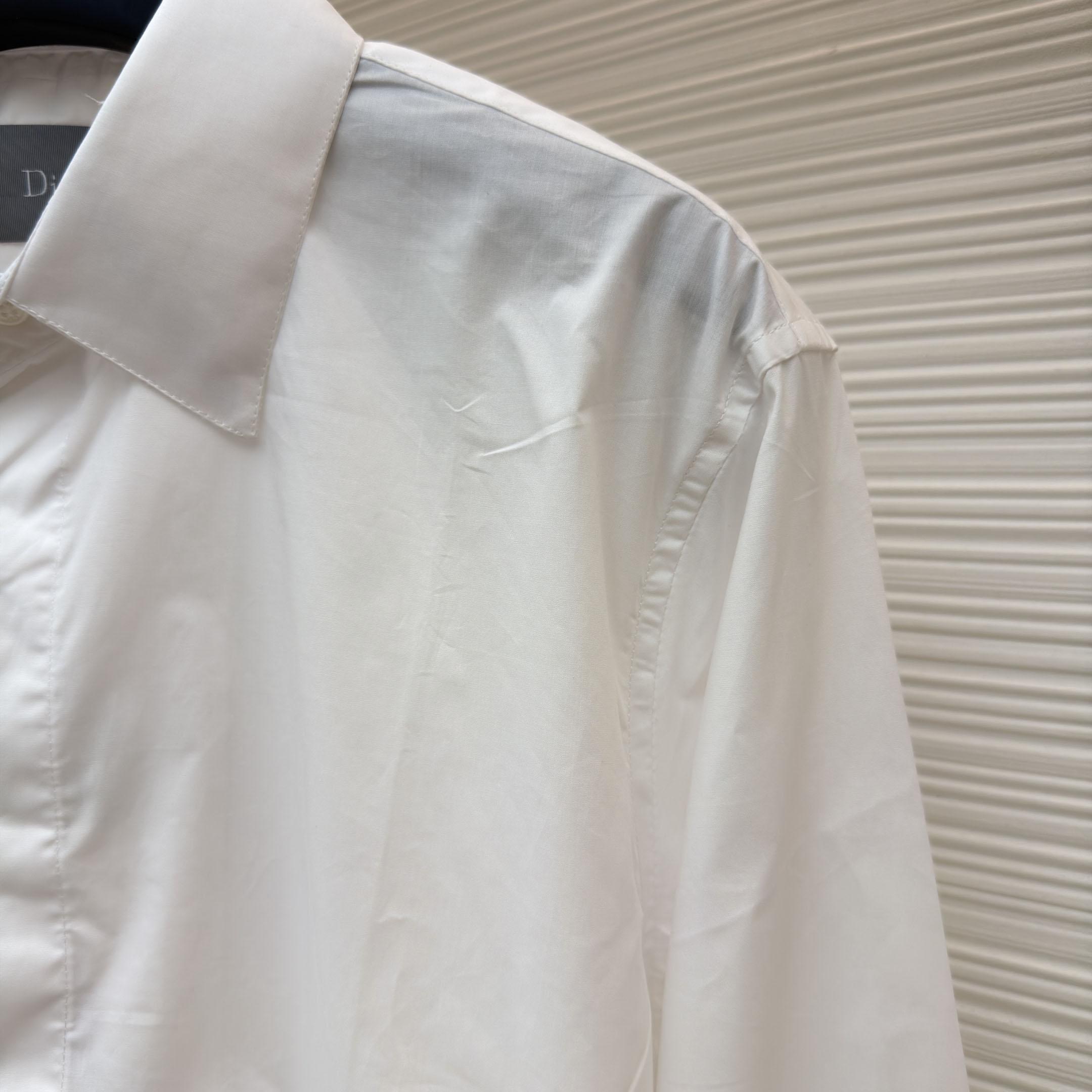 Dior Shirt With Dior Embroidery - DesignerGu