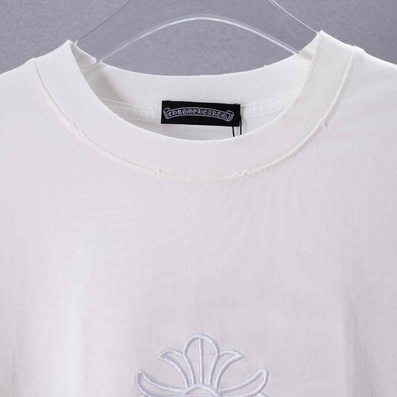 Chrome Hearts Colorful  Cross Embroidery T-Shirt 'White' - DesignerGu