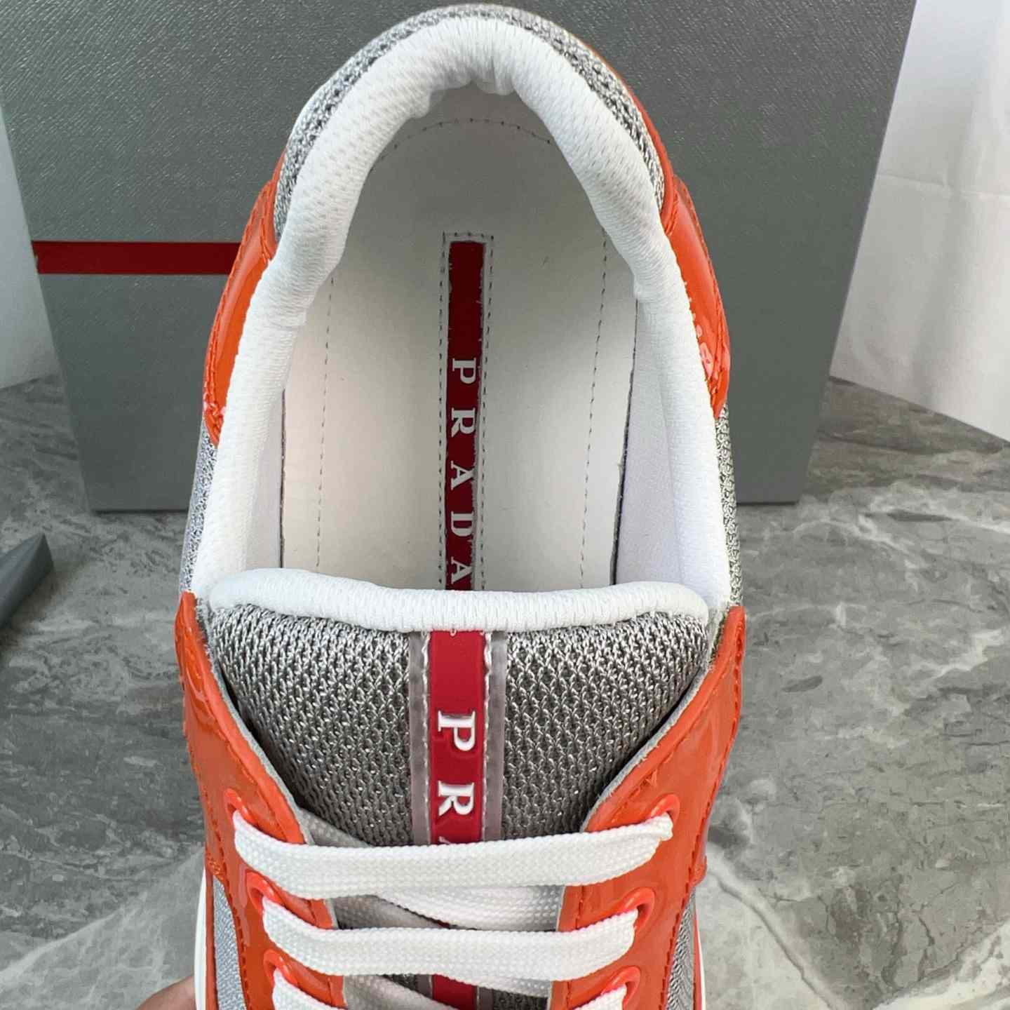 Prada Patent Leather And Technical Fabric Prada America's Cup Sneakers(upon uk size) - DesignerGu