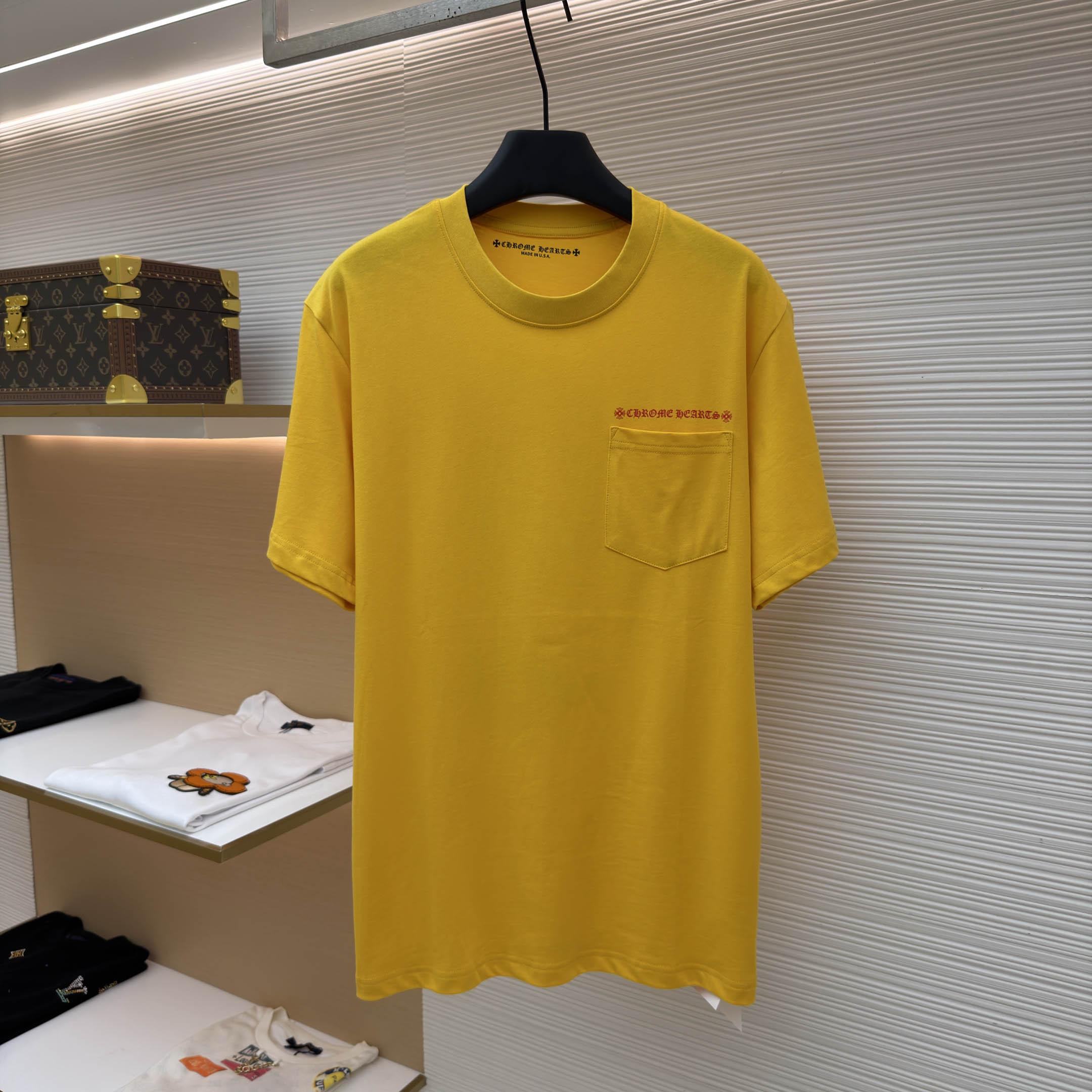 Chrome Hearts Matty Boy Call Me Yellow Short Sleeve Tee - DesignerGu
