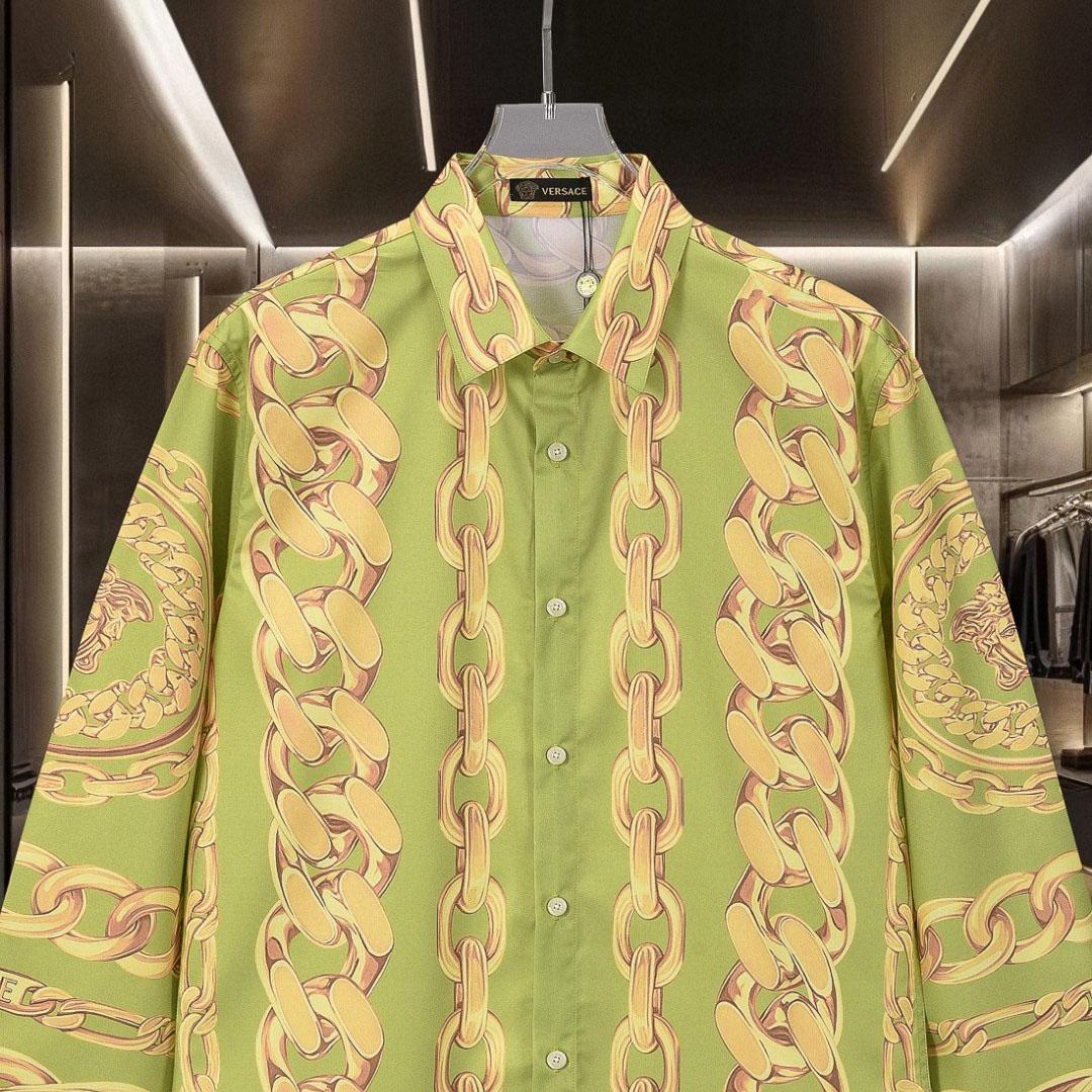Versace Medusa Chains-Print Shirt - DesignerGu