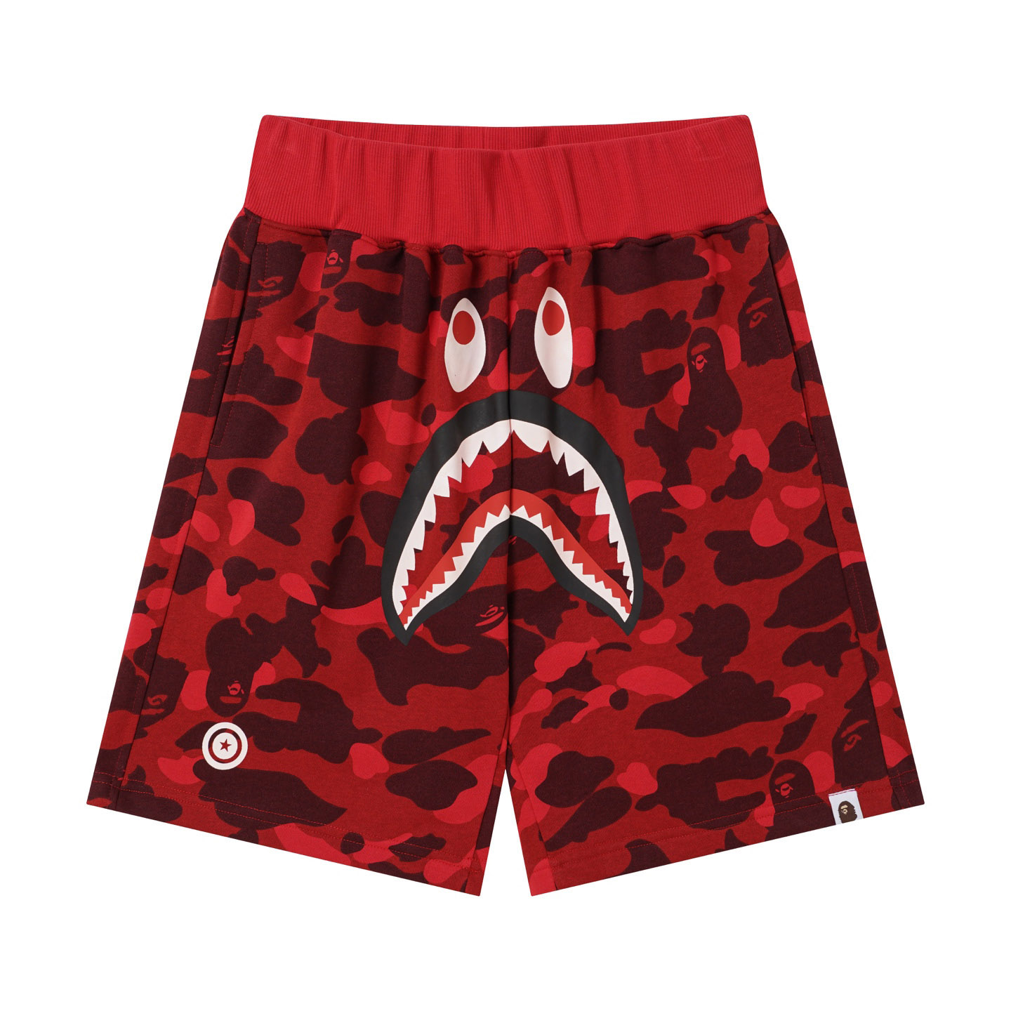 Bape Camo Shark Track Shorts - DesignerGu