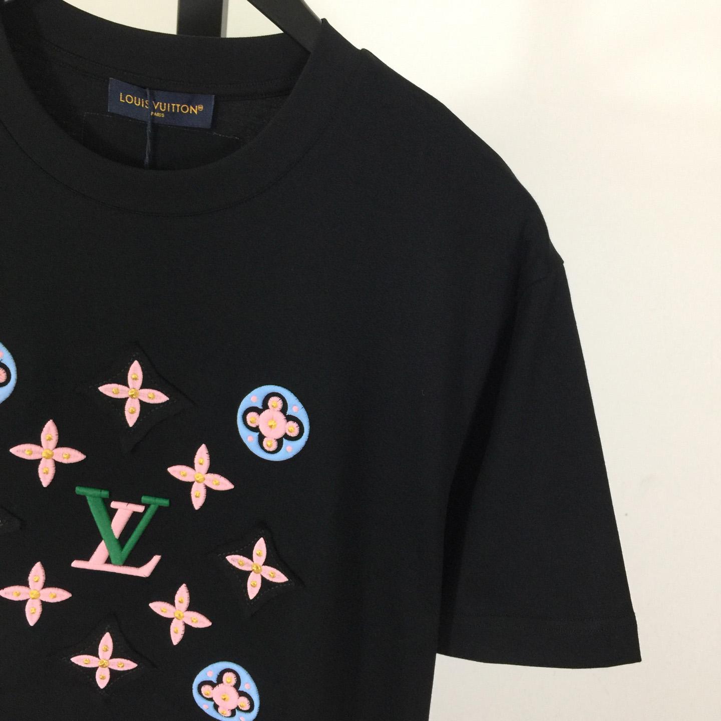 Louis Vuitton Logo Cotton T-Shirt  - DesignerGu