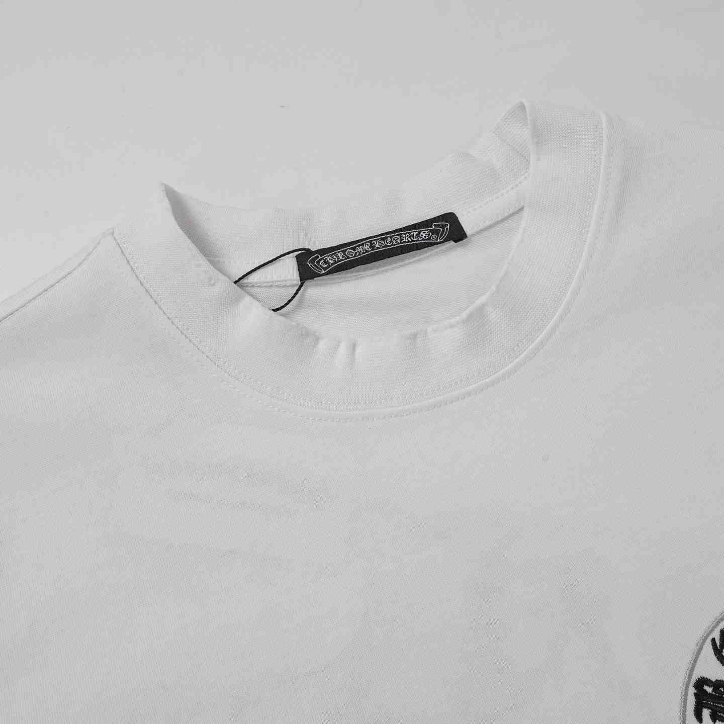 Chrome Hearts Cotton Cross Stitch T-Shirt 'White' - DesignerGu
