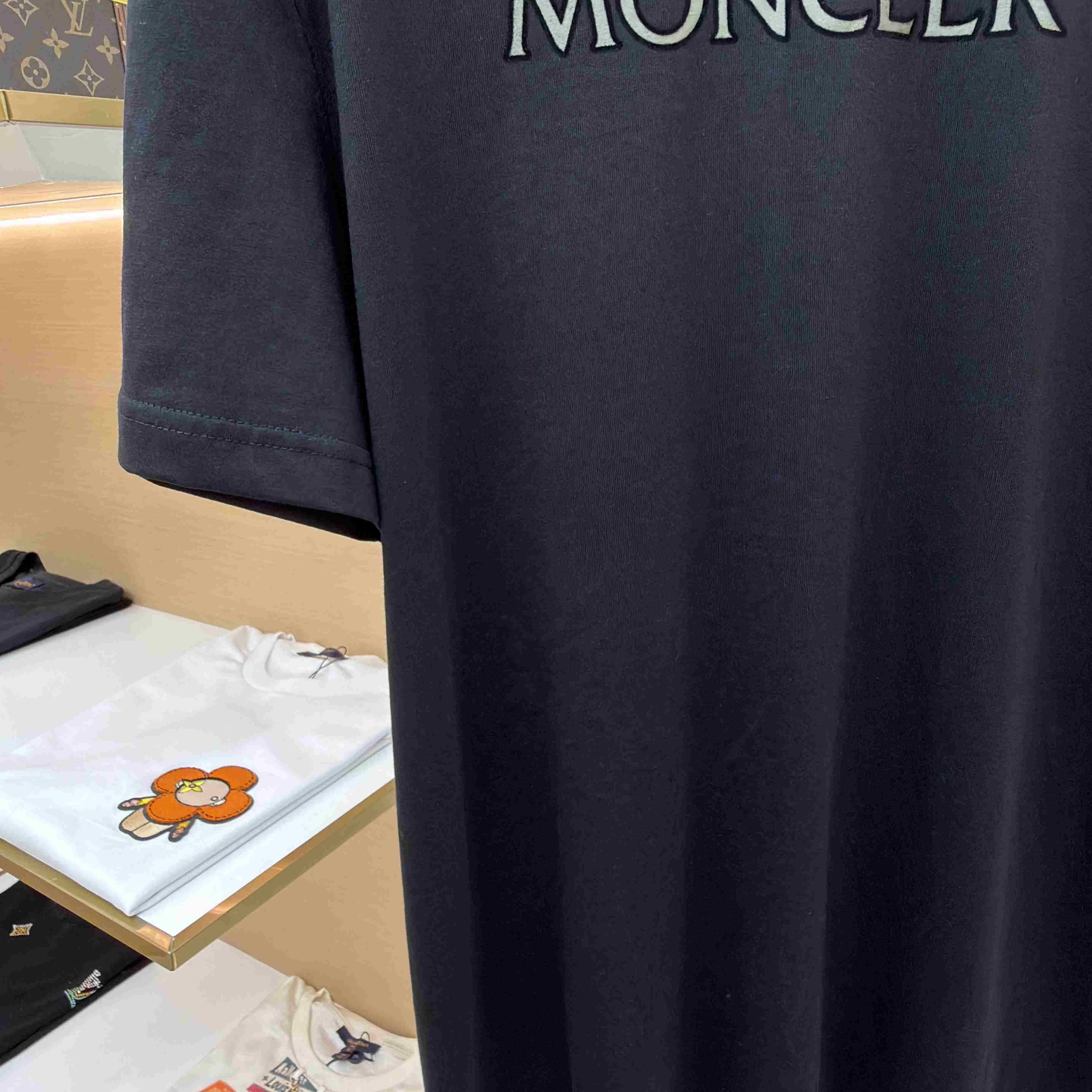 Moncler Logo Print Cotton T-Shirt - DesignerGu