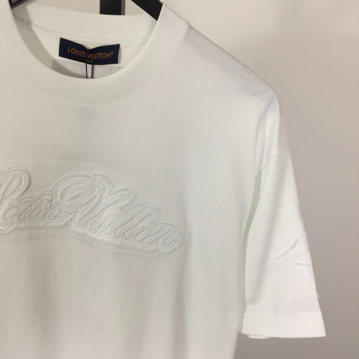 Louis Vuitton Logo Cotton T-Shirt  - DesignerGu