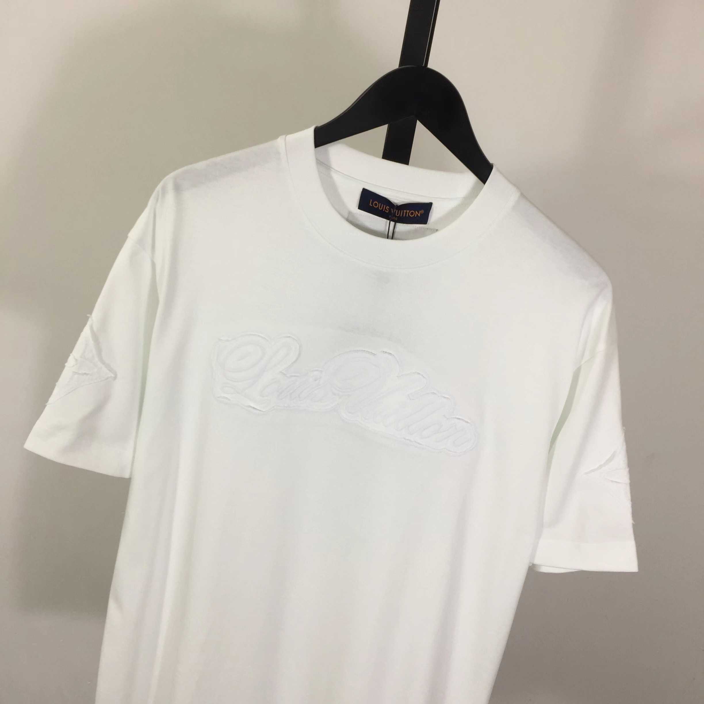 Louis Vuitton Logo Cotton T-Shirt  - DesignerGu