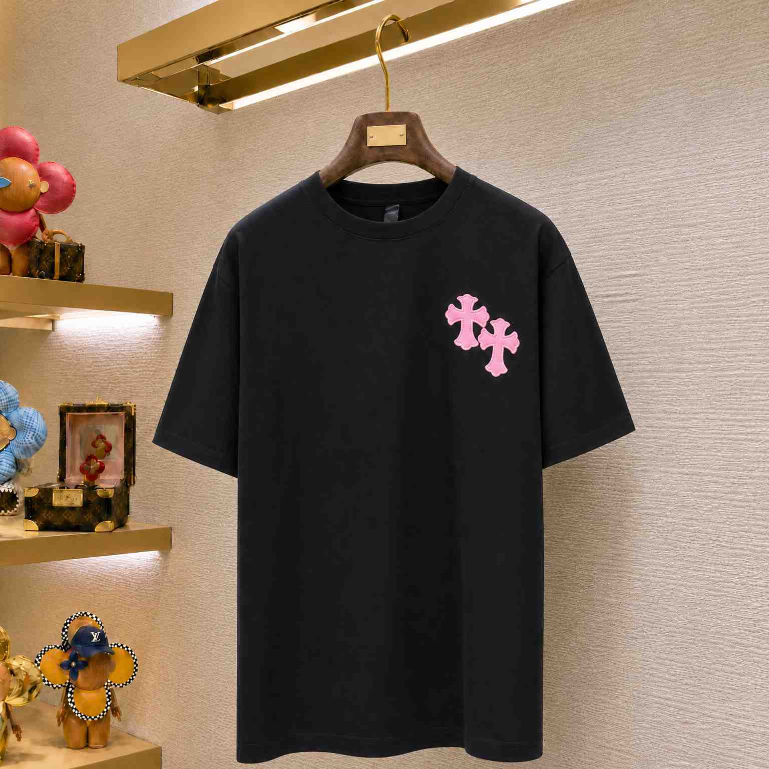 Chrome Hearts  Croce Heart Cross T-shirt - DesignerGu