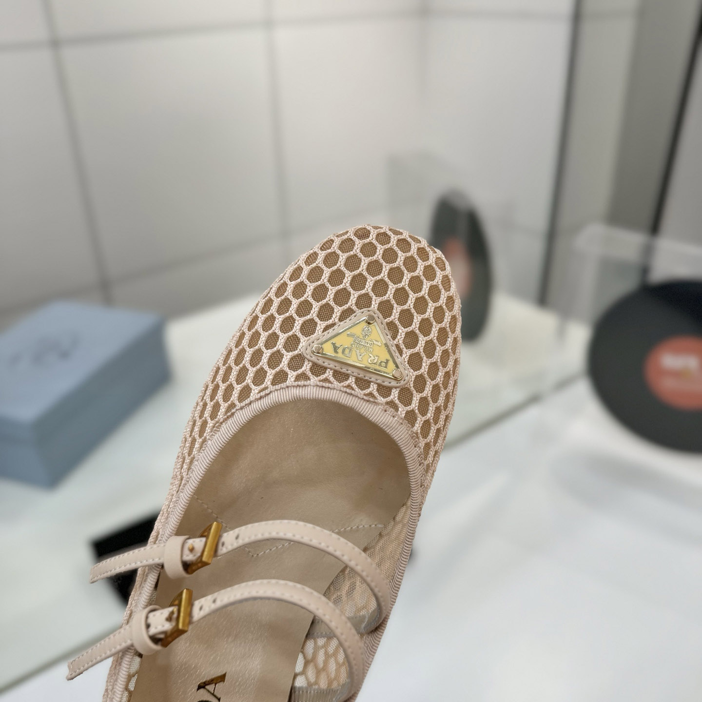 Prada Mesh Fabric Ballerinas - DesignerGu