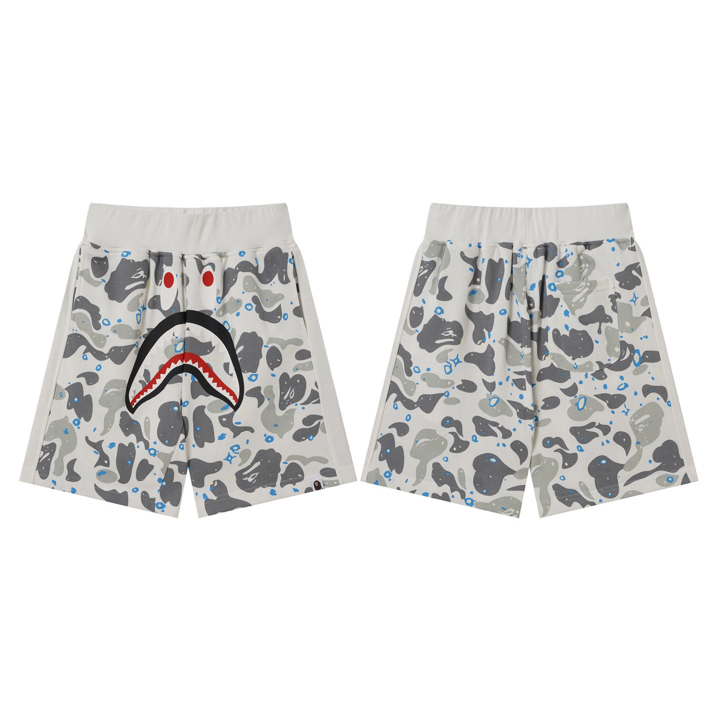 Bape Space Camo Shark Sweat Shorts  - DesignerGu