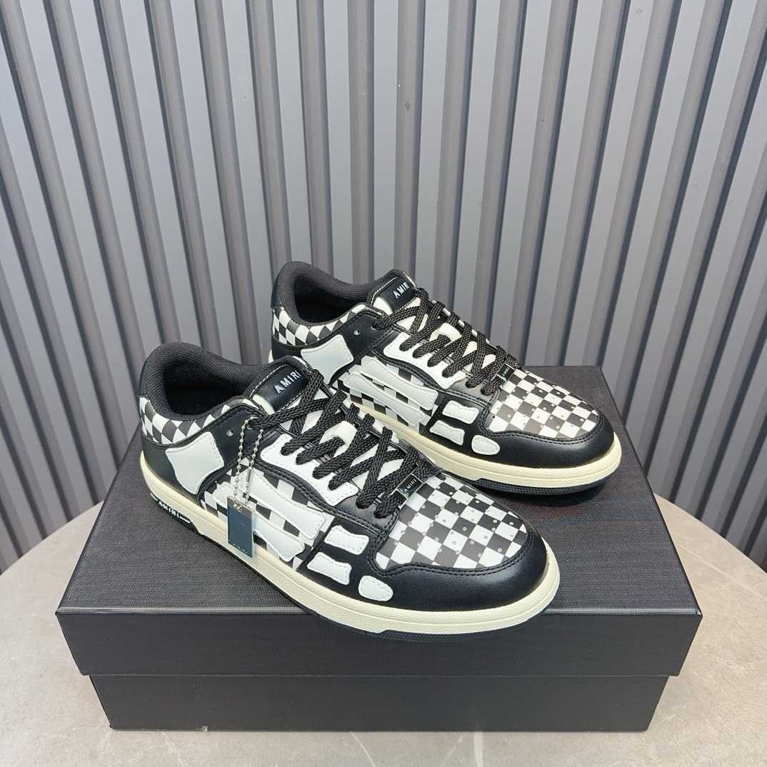 Amiri Wmns Skel Top Low 'Checkered - Black White' - DesignerGu
