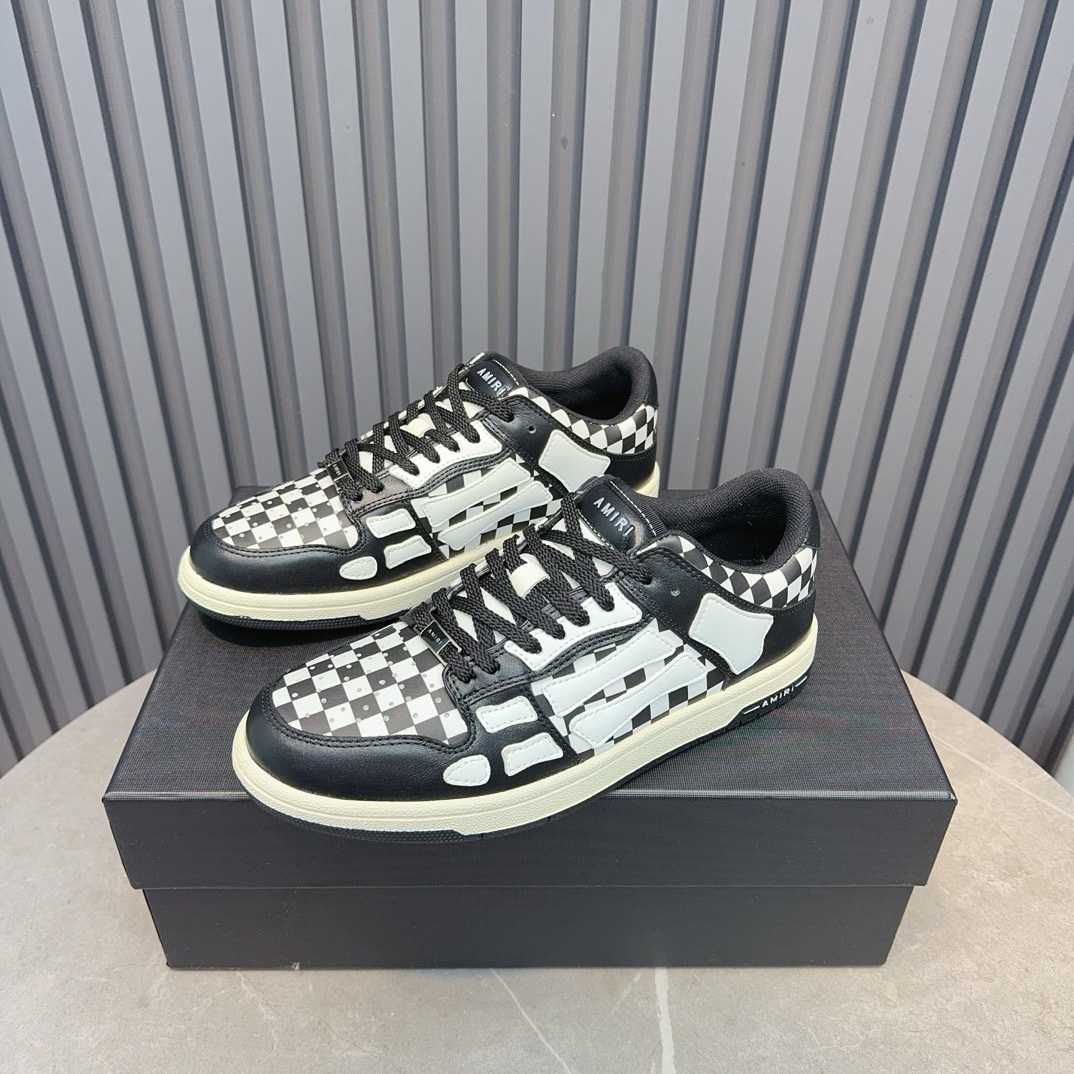 Amiri Wmns Skel Top Low 'Checkered - Black White' - DesignerGu