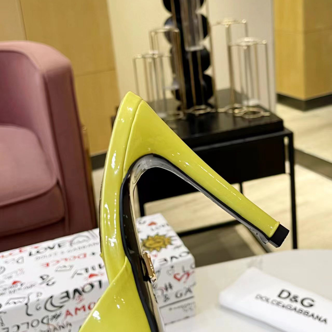 Dolce & Gabbana Patent Leather Mules With DG Logo - DesignerGu