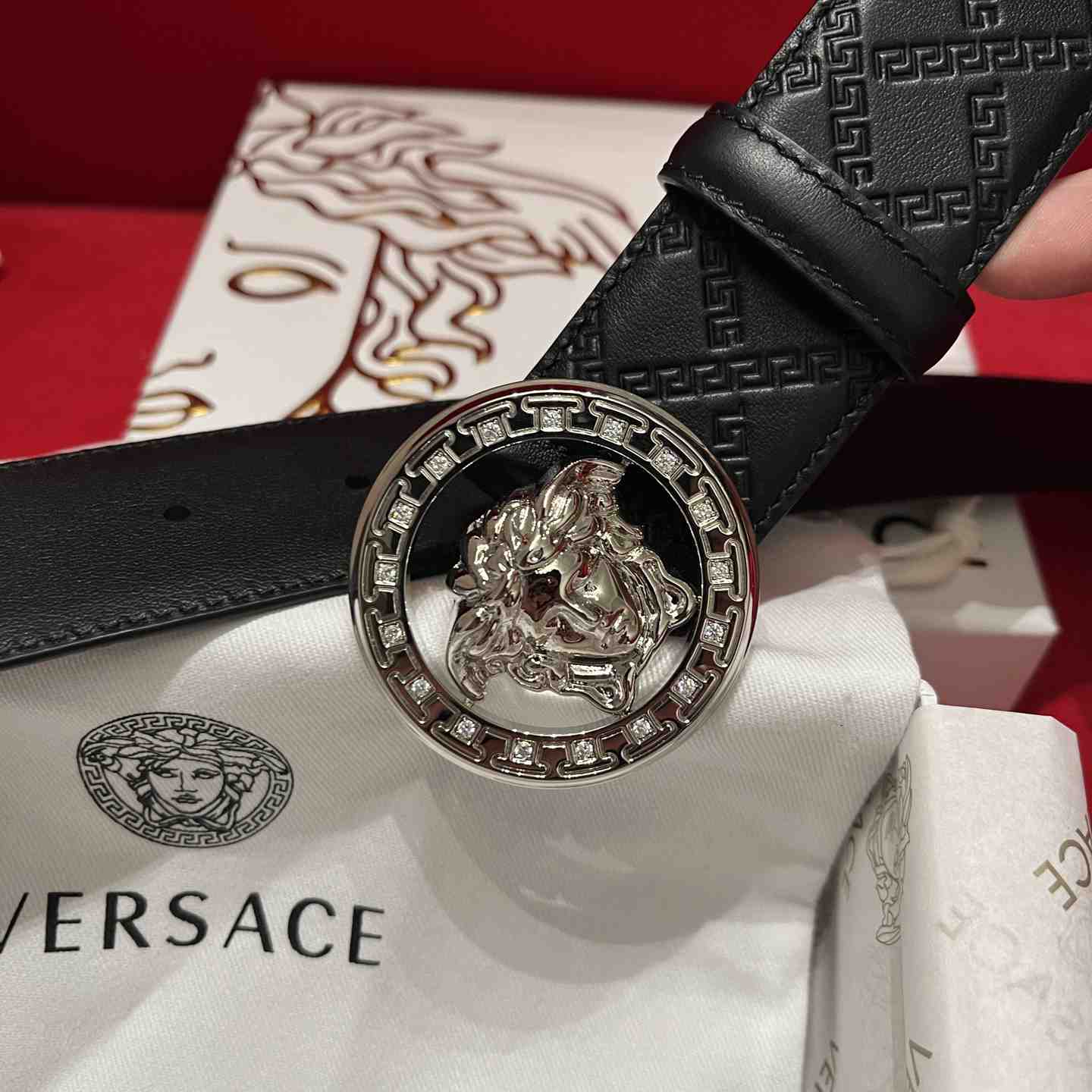 Versace Leather Belt   - DesignerGu