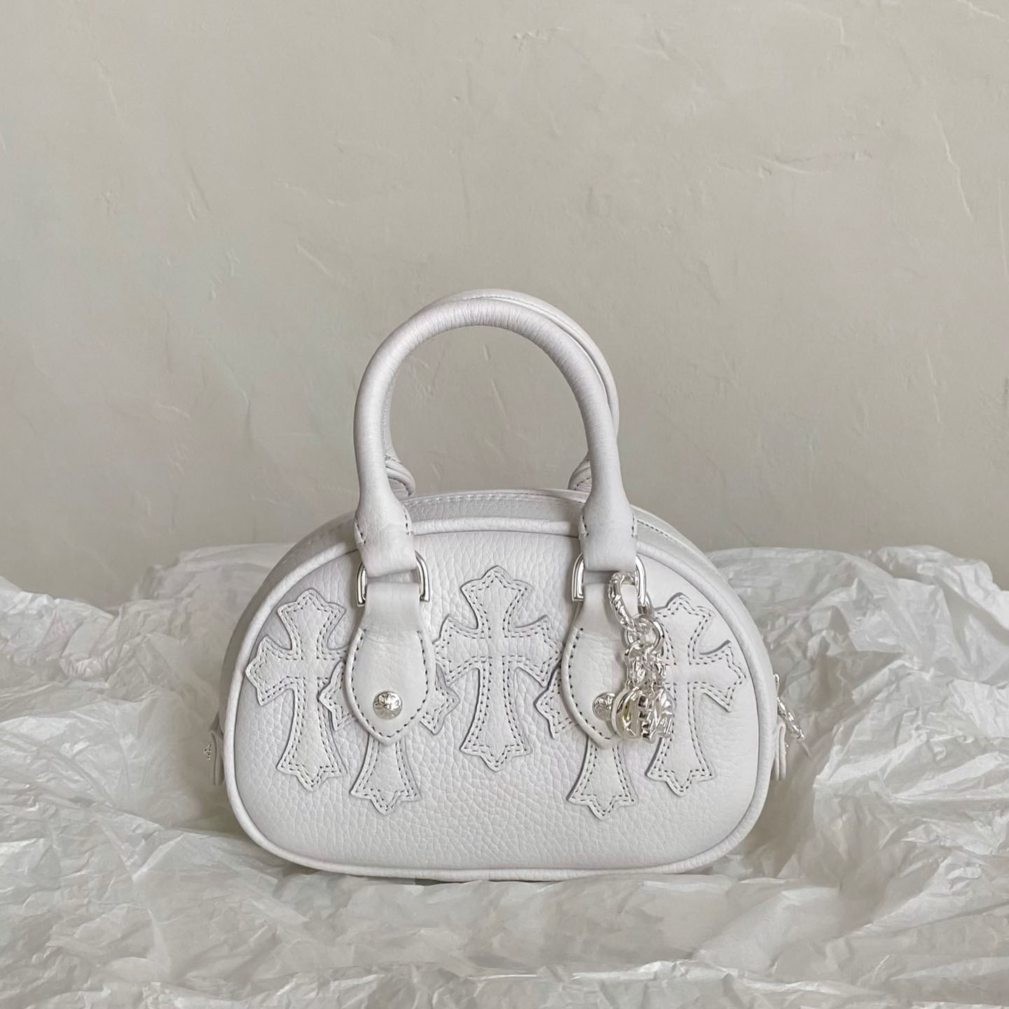 Chrome Hearts Small Cross Pouch Bowling Bag - DesignerGu