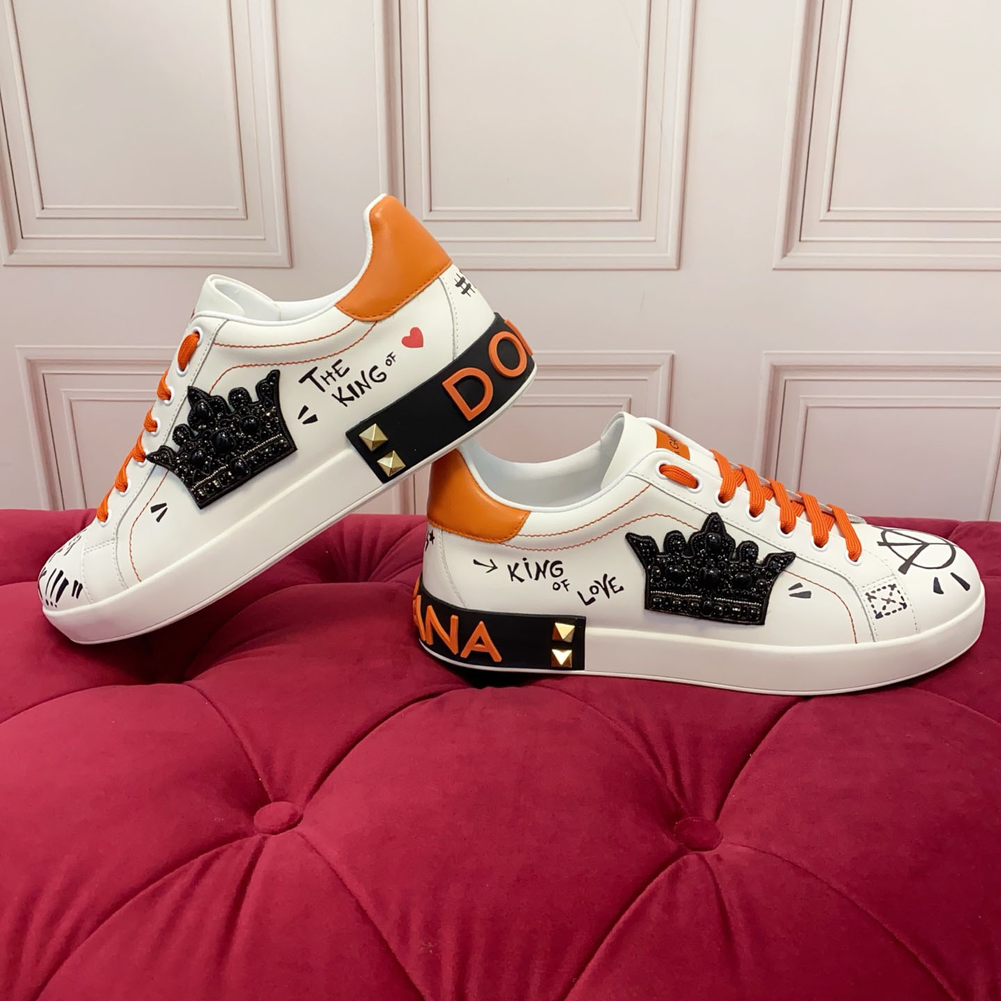 Dolce & Gabbana Portofino Nappa Calfskin Sneakers - DesignerGu
