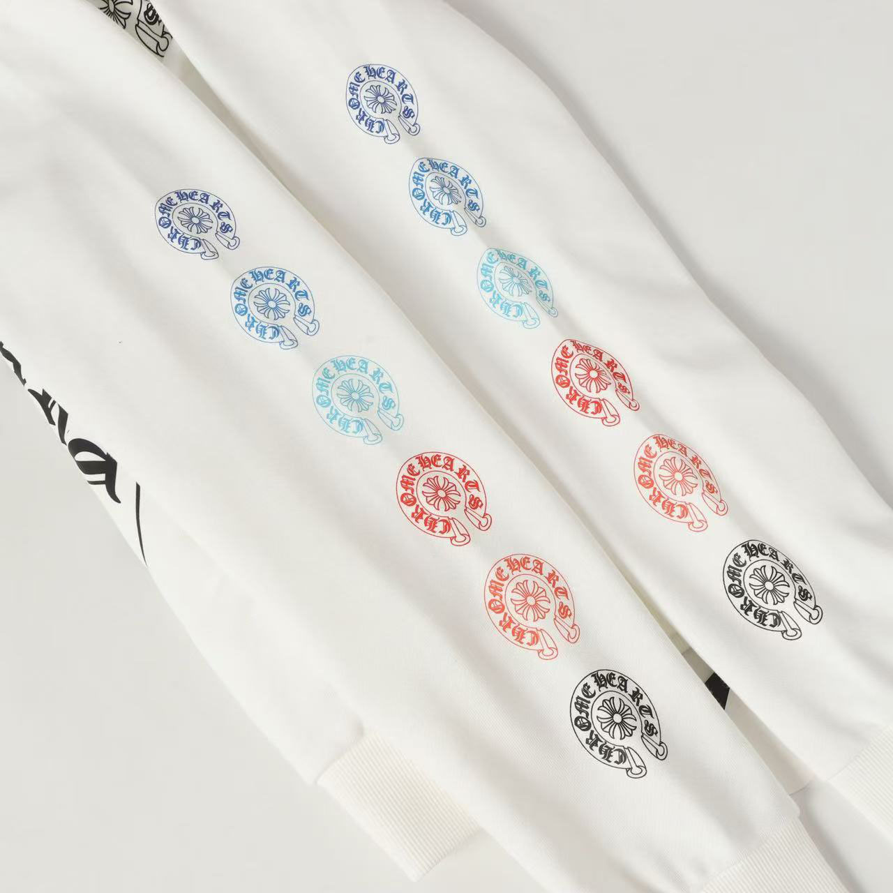 Chrome Hearts Horseshoe Logo Gradient Zip Up Hoodie  'White' - DesignerGu