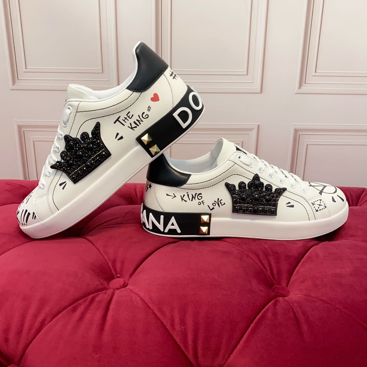 Dolce & Gabbana Portofino Nappa Calfskin Sneakers - DesignerGu