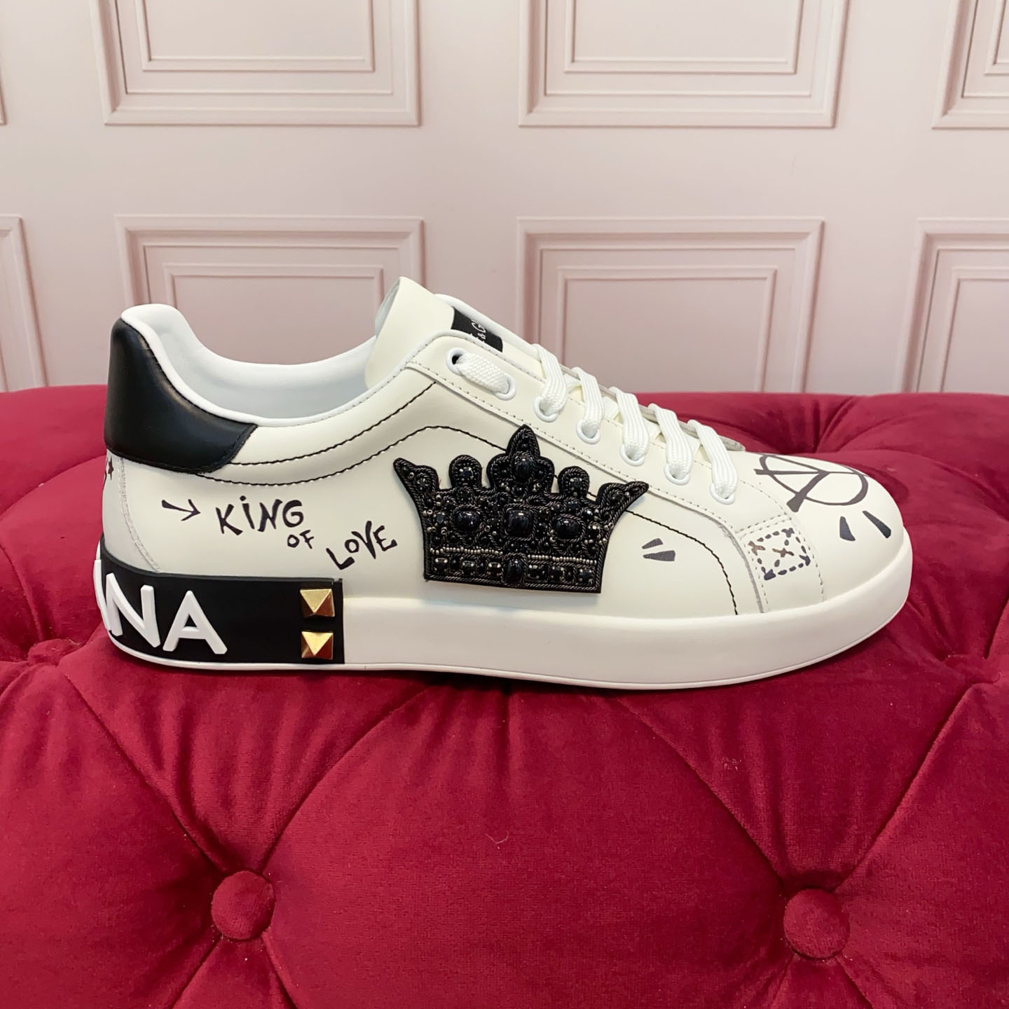 Dolce & Gabbana Portofino Nappa Calfskin Sneakers - DesignerGu