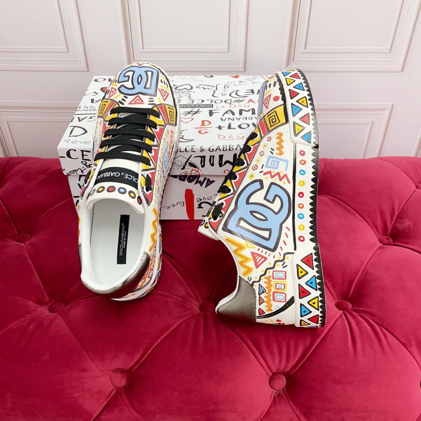 Dolce & Gabbana Portofino Calfskin Sneakers - DesignerGu
