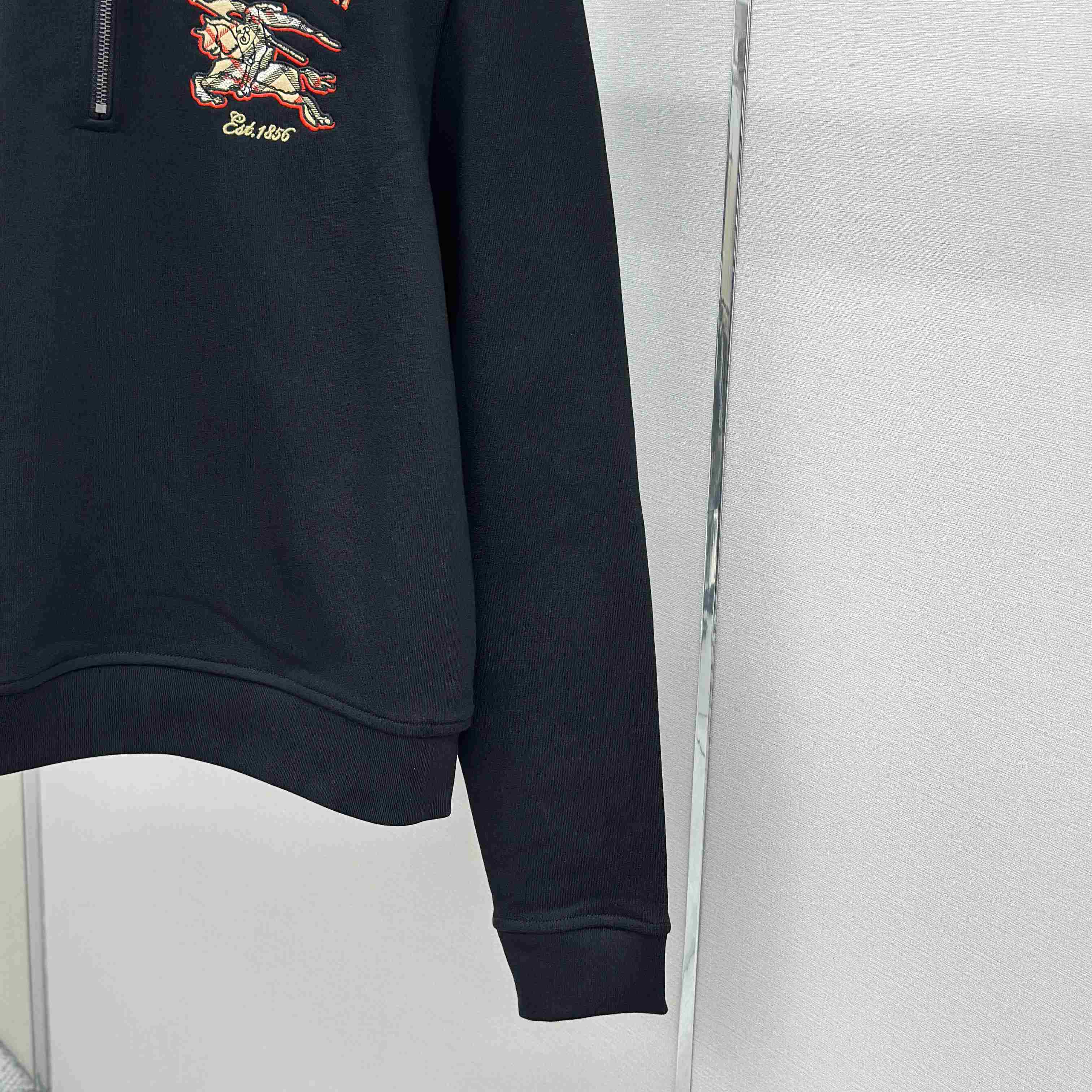 Burberry Knight Check Cotton Half-zip Sweatshirt - DesignerGu