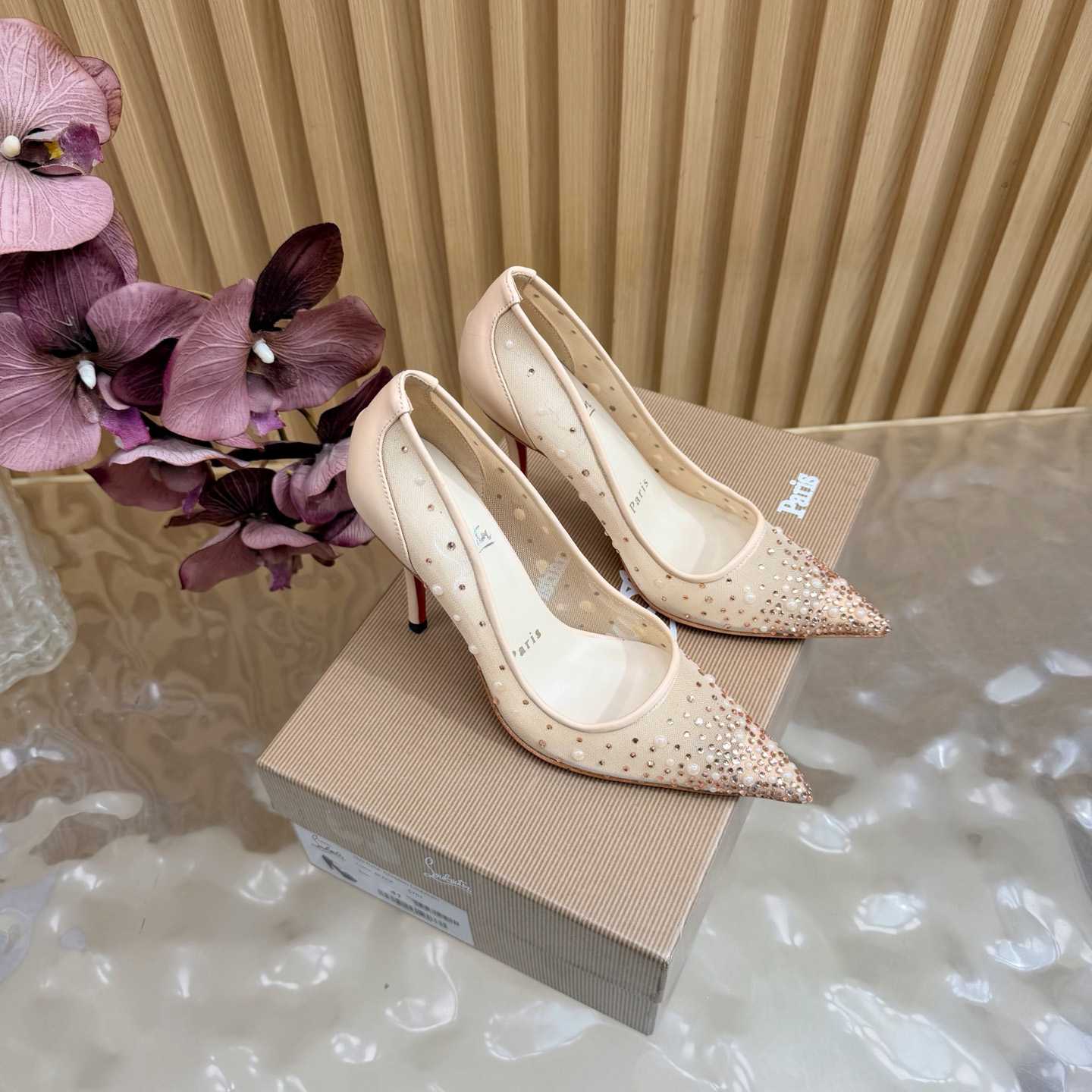 Christian Louboutin Miss Z Degrastrass Leather Pumps 100 - DesignerGu