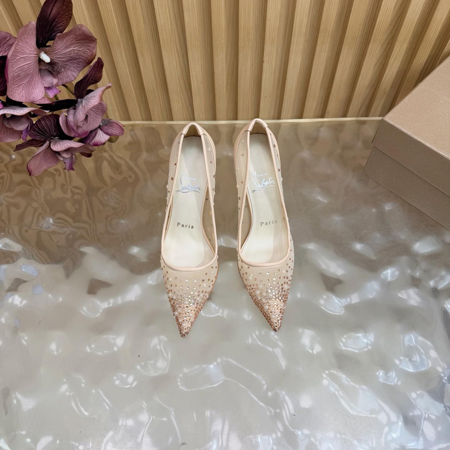 Christian Louboutin Miss Z Degrastrass Leather Pumps 100 - DesignerGu