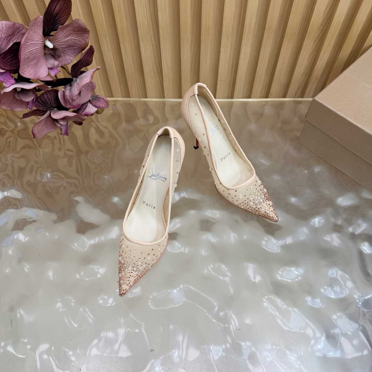 Christian Louboutin Miss Z Degrastrass Leather Pumps 100 - DesignerGu