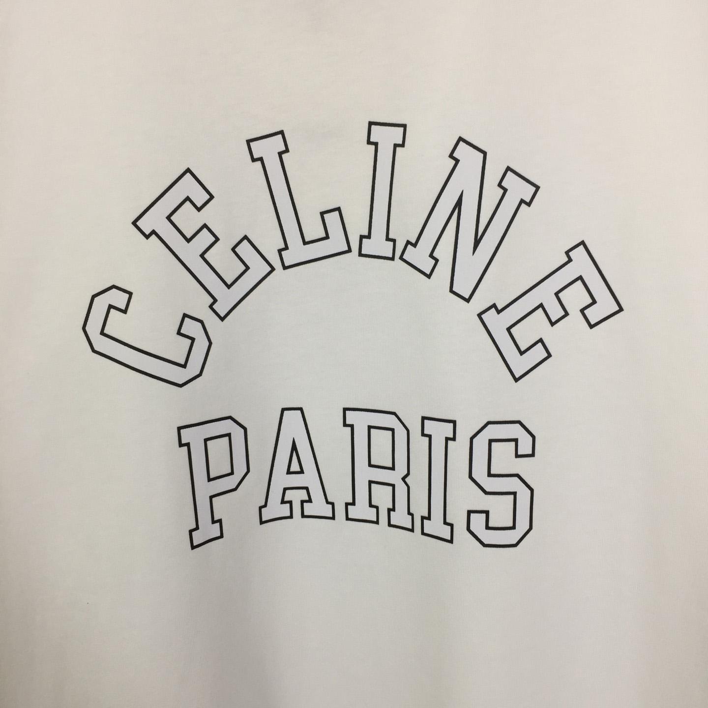 Celine Long Sleeved T-Shirt In Cotton Jersey - DesignerGu