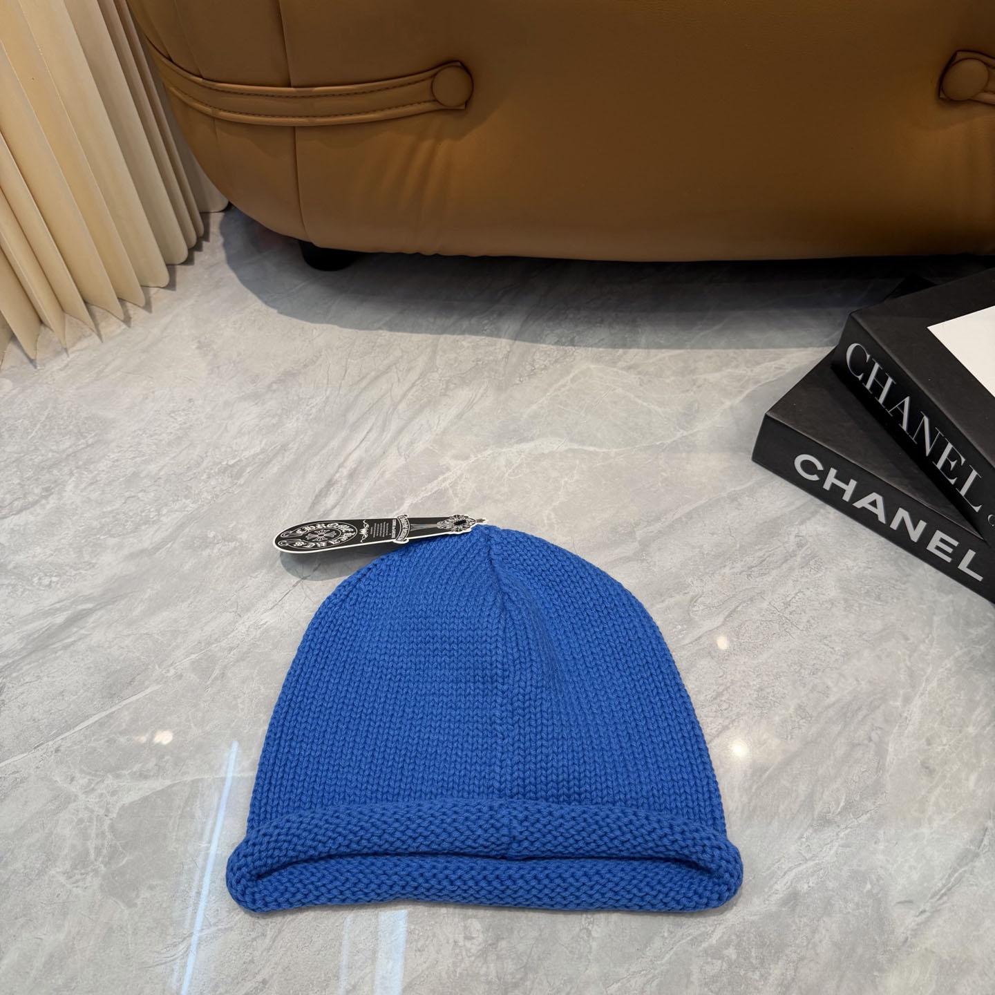 Chrome Heart Cross Patch Knit Beanie - DesignerGu