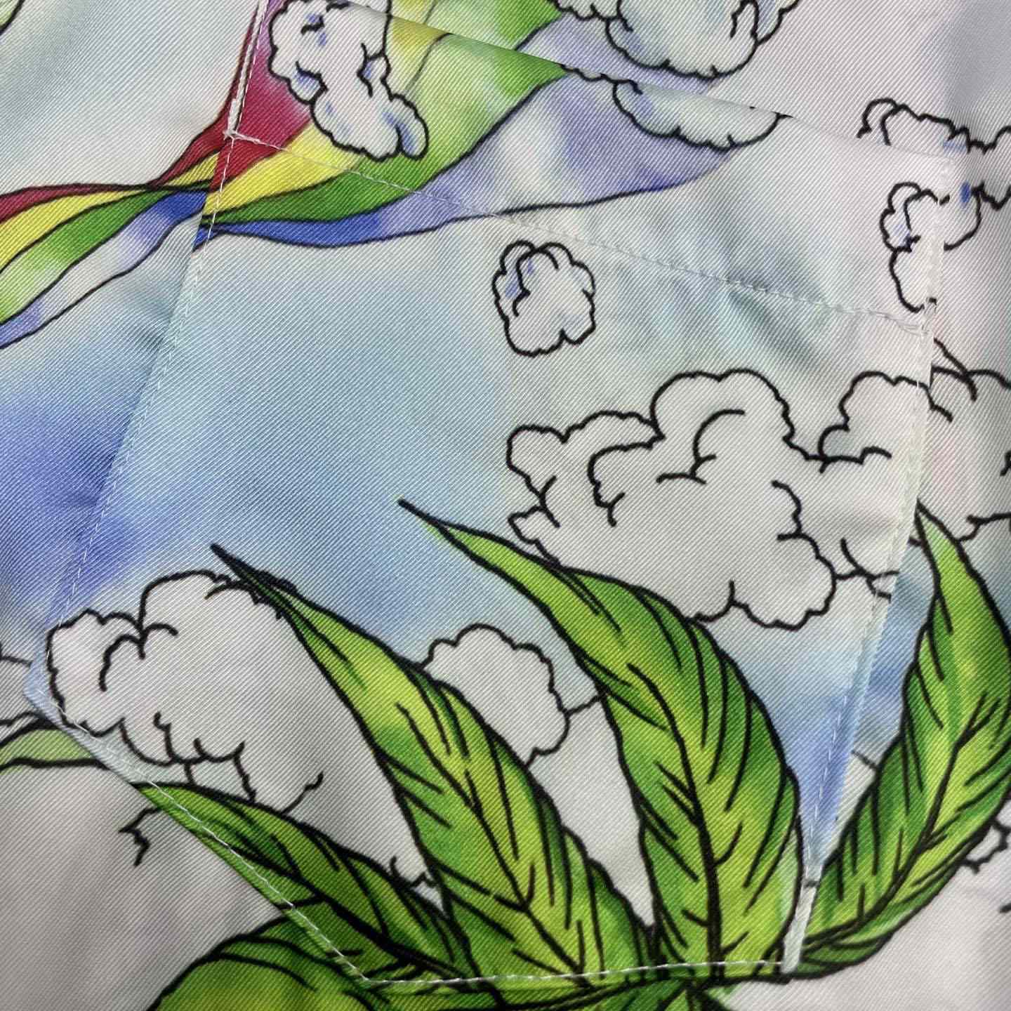 Casablanca Better Days Printed Silk Shirt CA3562 - DesignerGu