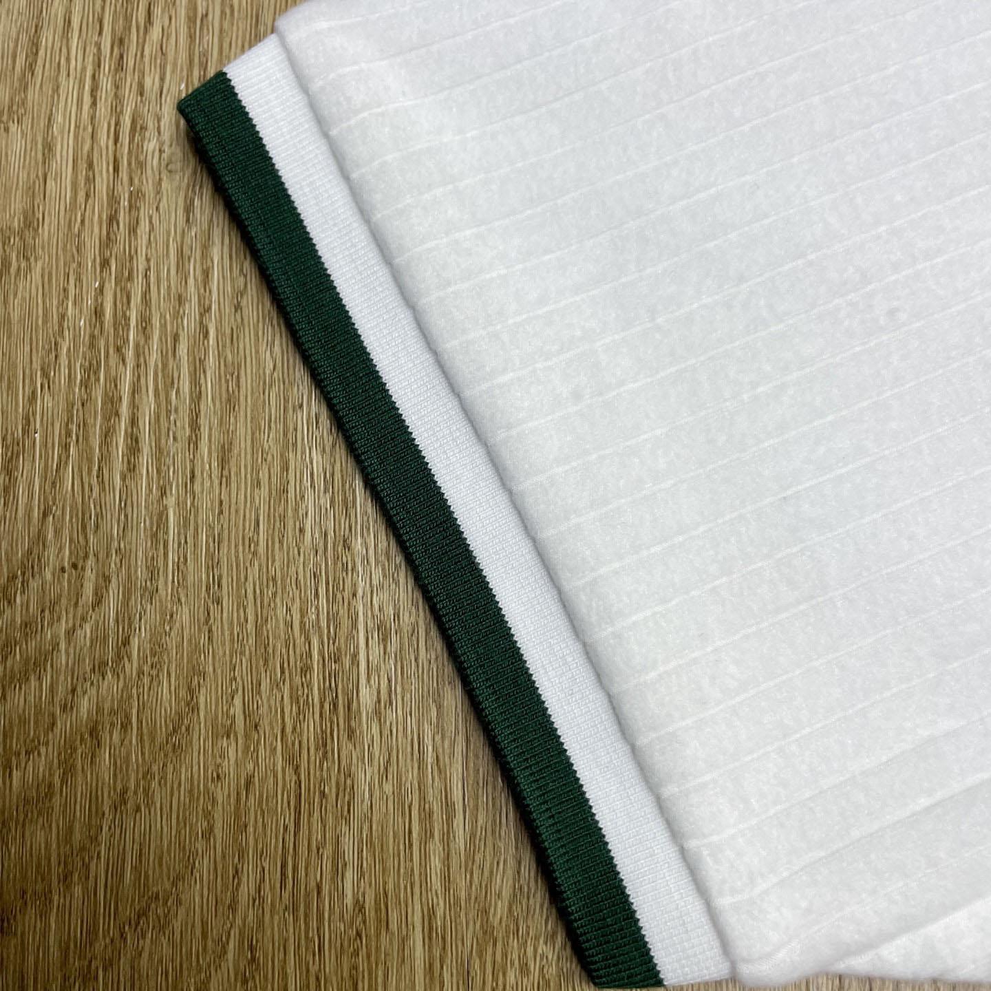 Casablanca White Striped Velour Zip‑Up Short Sleeve Shirt C1180 - DesignerGu