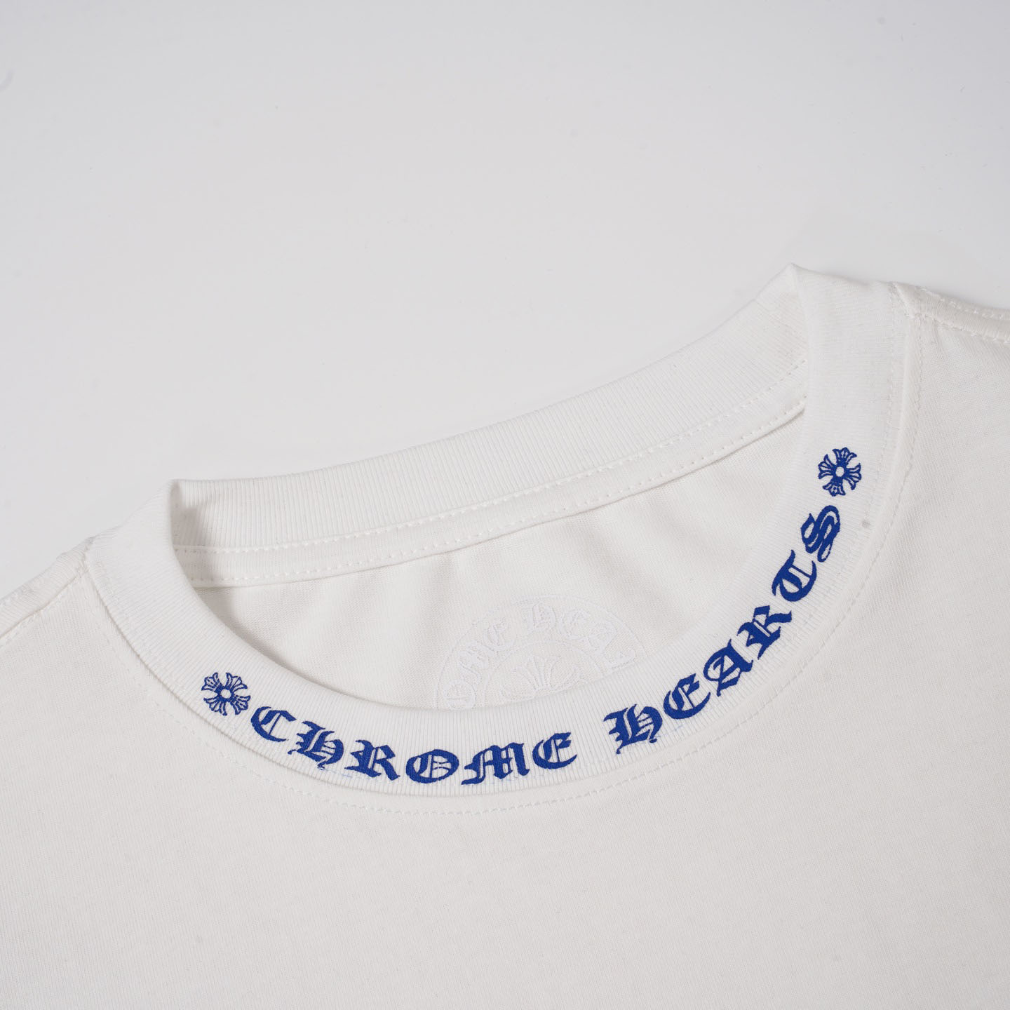 Chrome Hearts Neck Logo Long Sleeve T-Shirt  'White' - DesignerGu