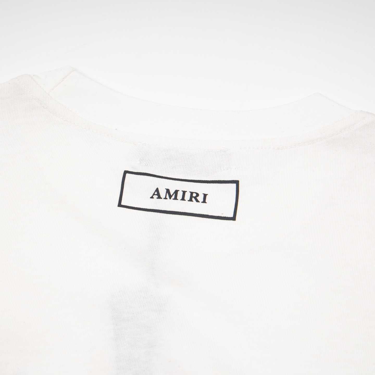 Amiri Cotton Burn Out T-Shirt 'White' - DesignerGu