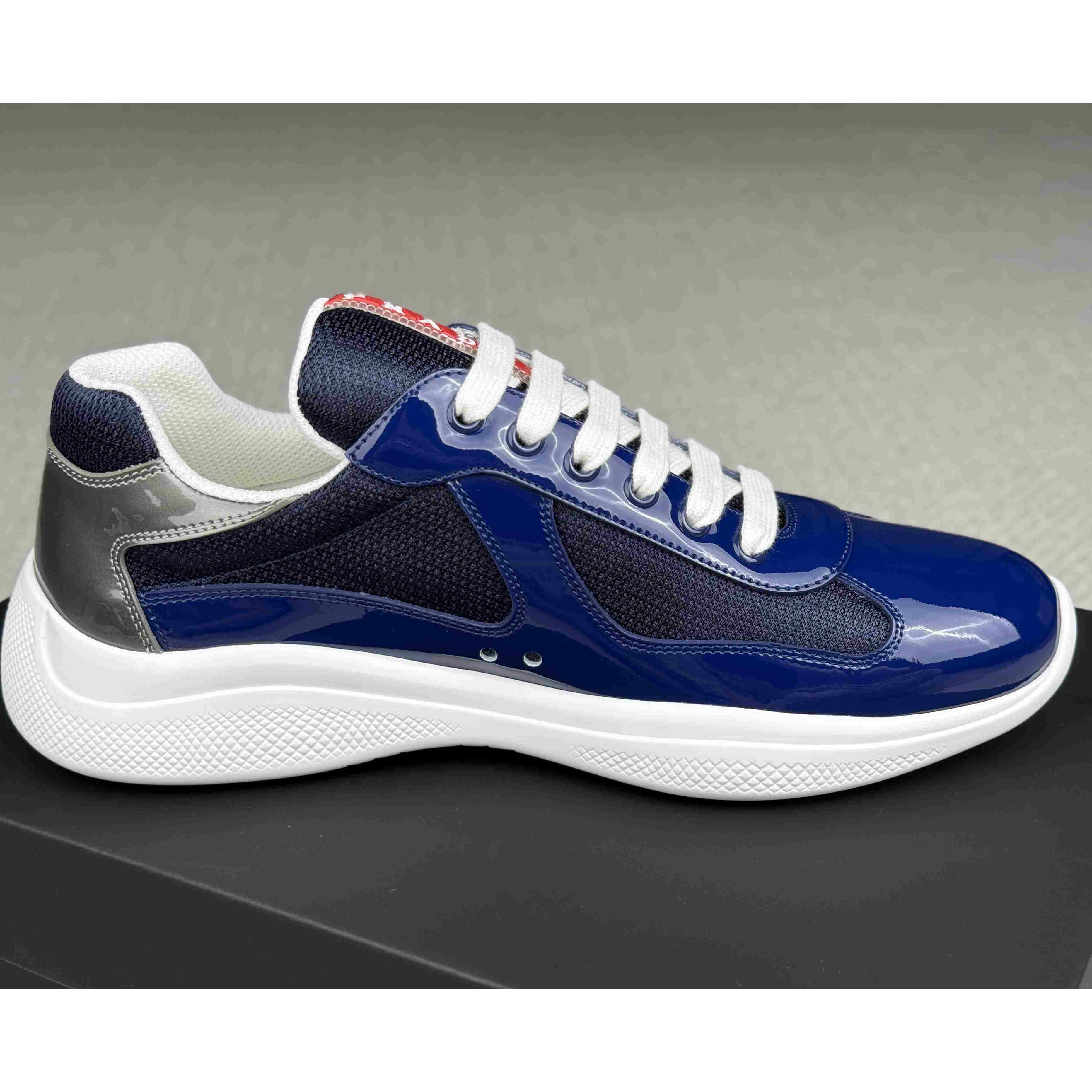 Patent Leather And Technical Fabric Prada America's Cup Sneakers（upon uk size） - DesignerGu